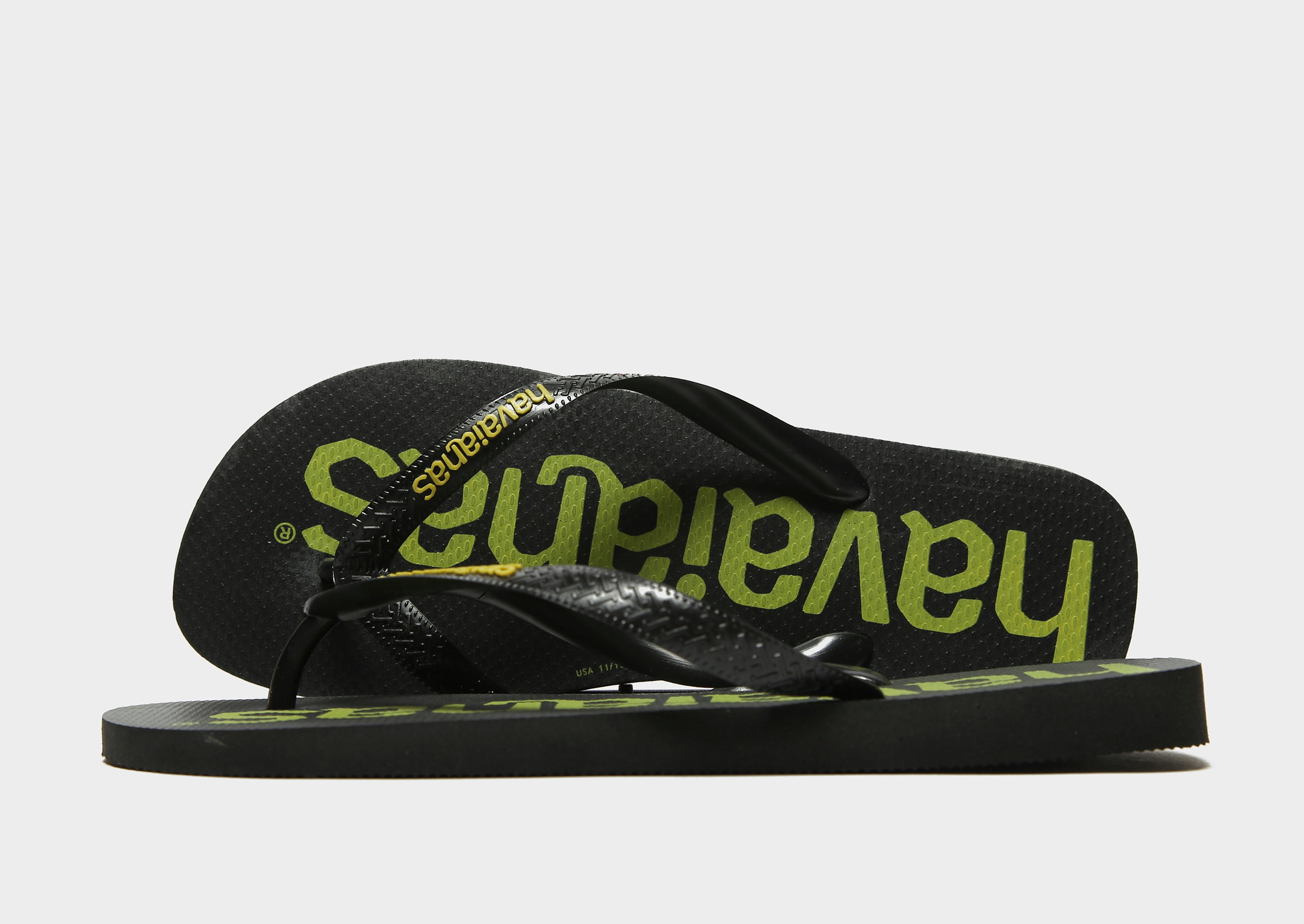 

Havaianas Logomania Flip Flops - Black/Yellow - Mens, Black/Yellow