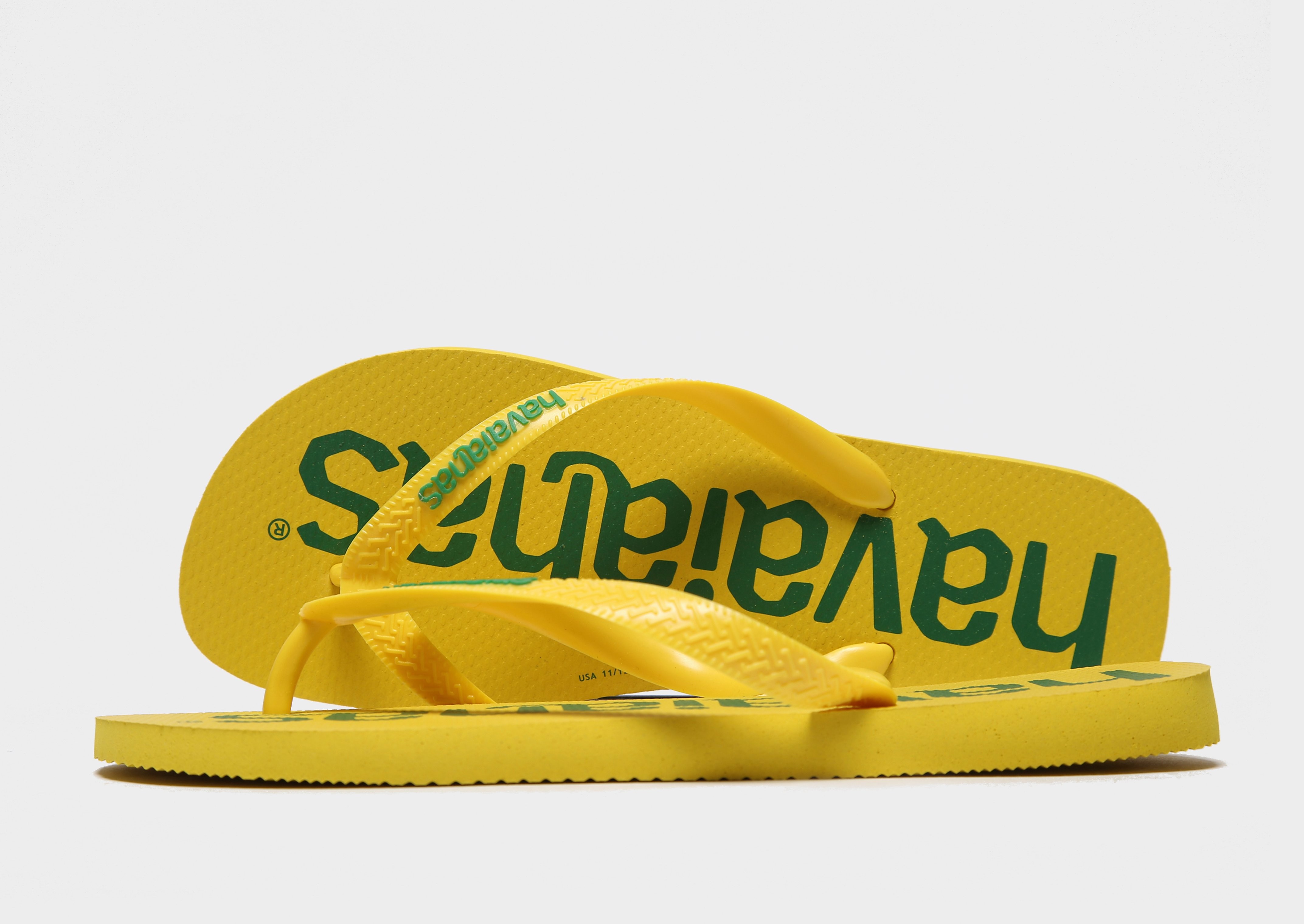 

Havaianas Logomania Flip Flops - Green/Yellow - Mens, Green/Yellow