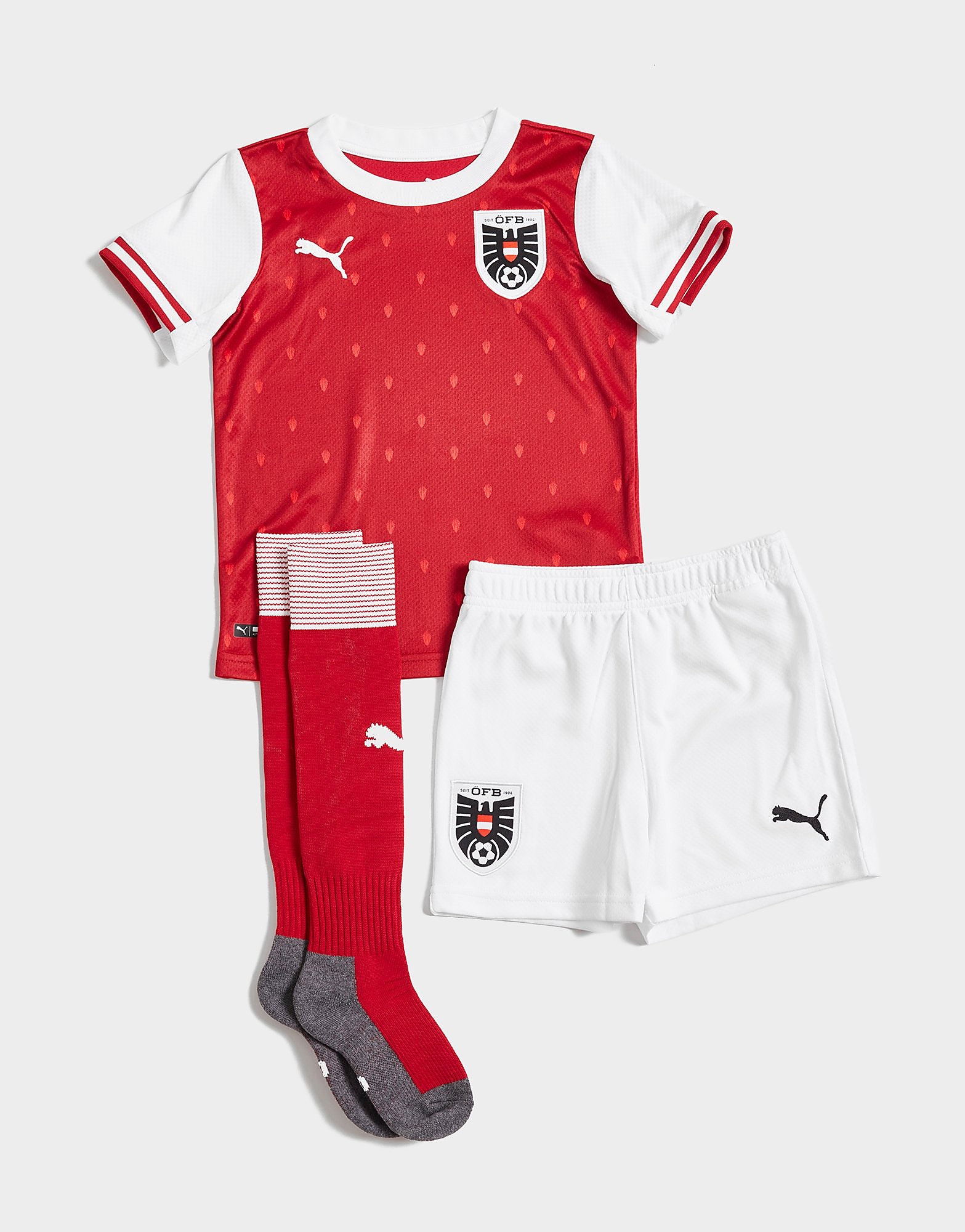 

Puma Austria 2020 Home Kit Children - Red/White - Kids, Red/White