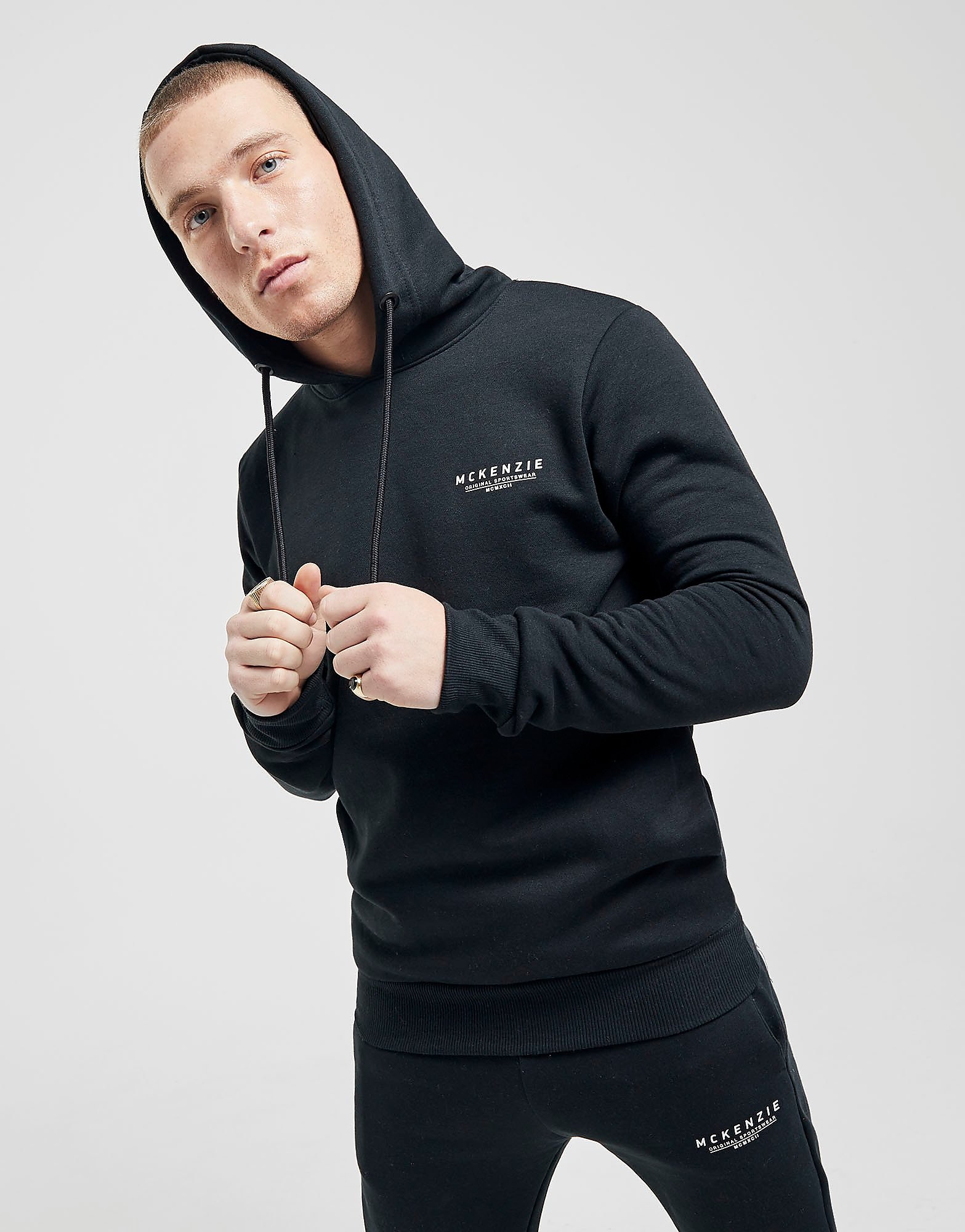 McKenzie Sweat à capuche Essential Homme - Noir, Noir