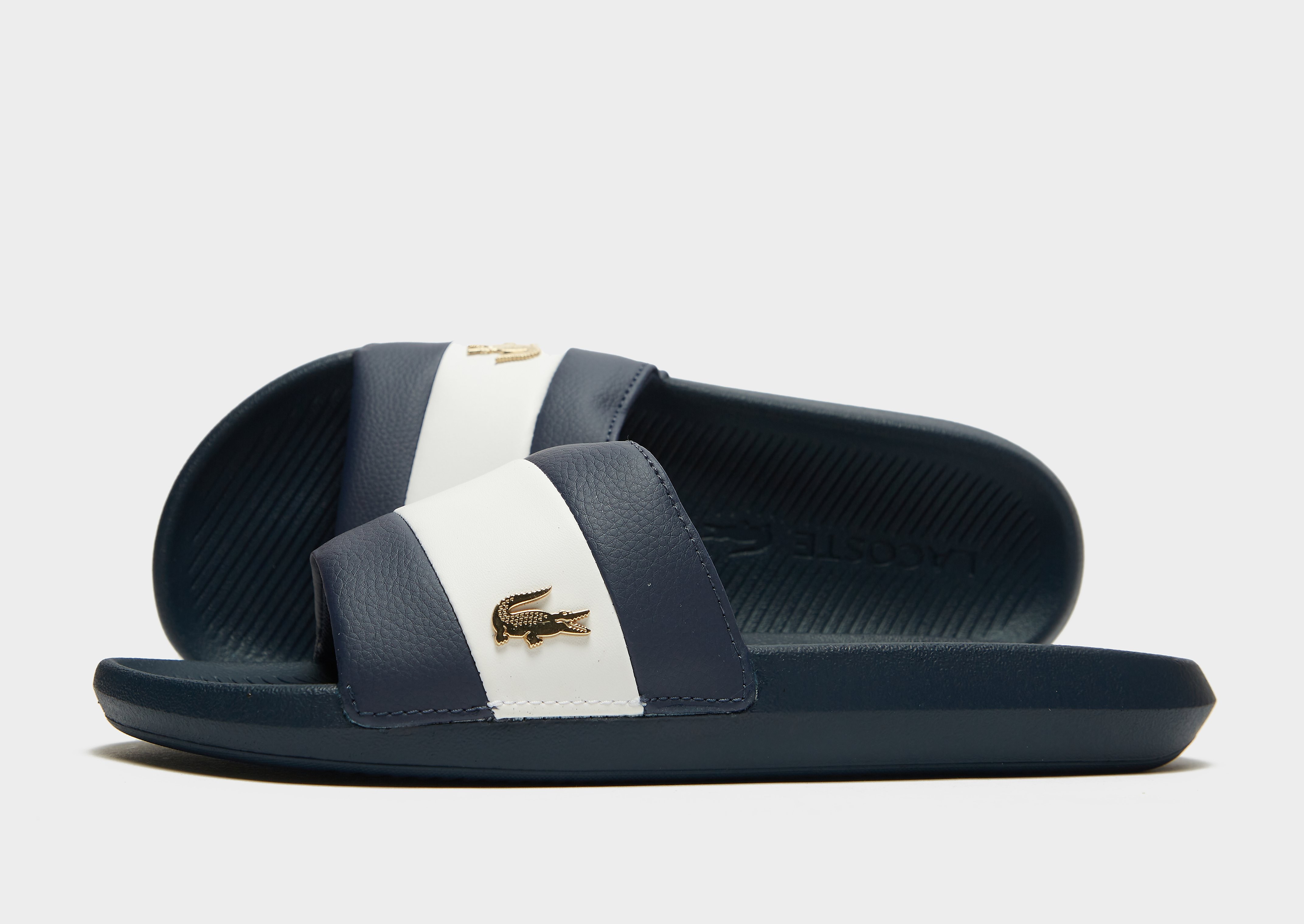 

Lacoste Croco Slides - Blue/Navy - Mens, Blue/Navy