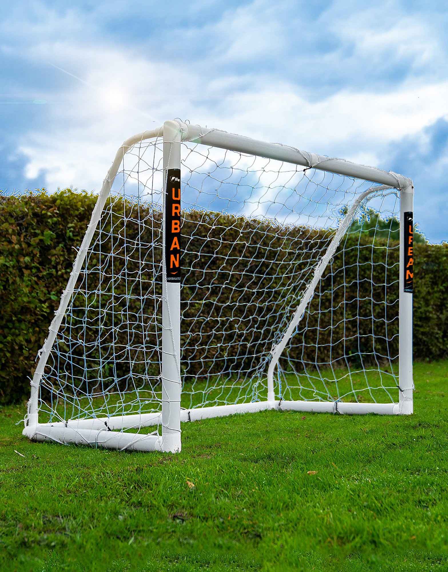 

Football Flick 6 x 4 Football Goal - White - Kids, White