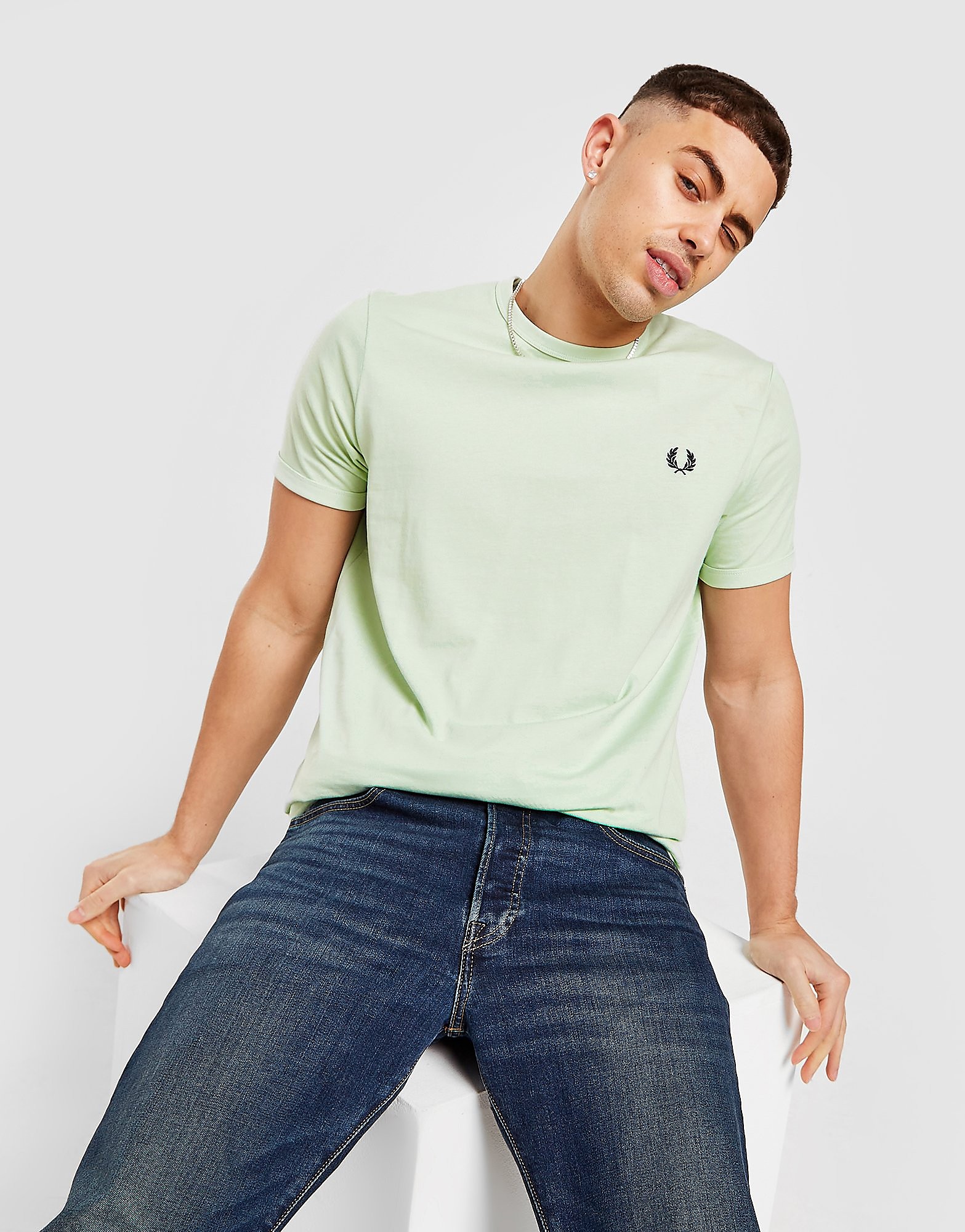 

Fred Perry Ringer T-Shirt - Green/Jade - Mens, Green/Jade