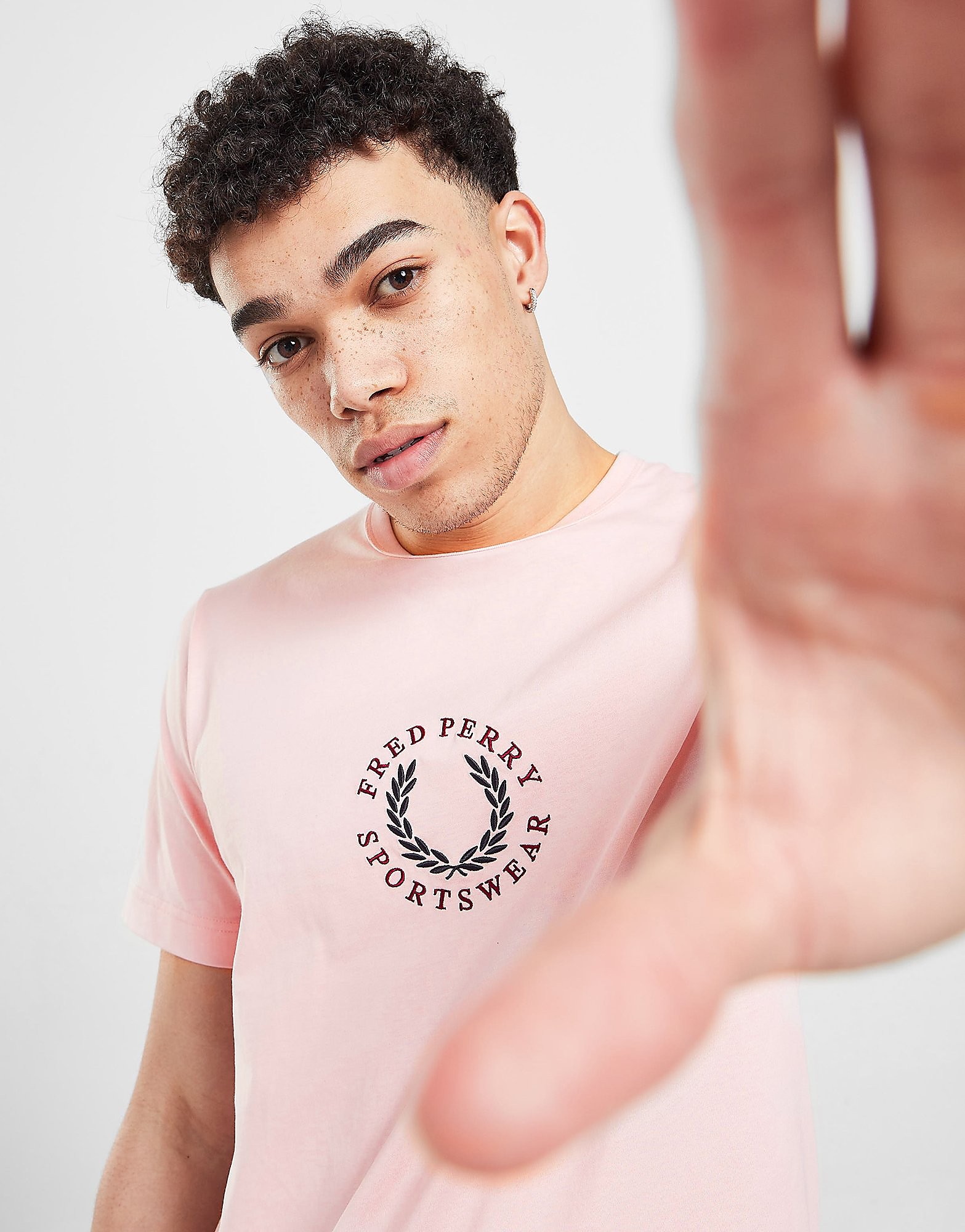 

Fred Perry Embroidered T-Shirt - Pink/S.PINK - Mens, Pink/S.PINK