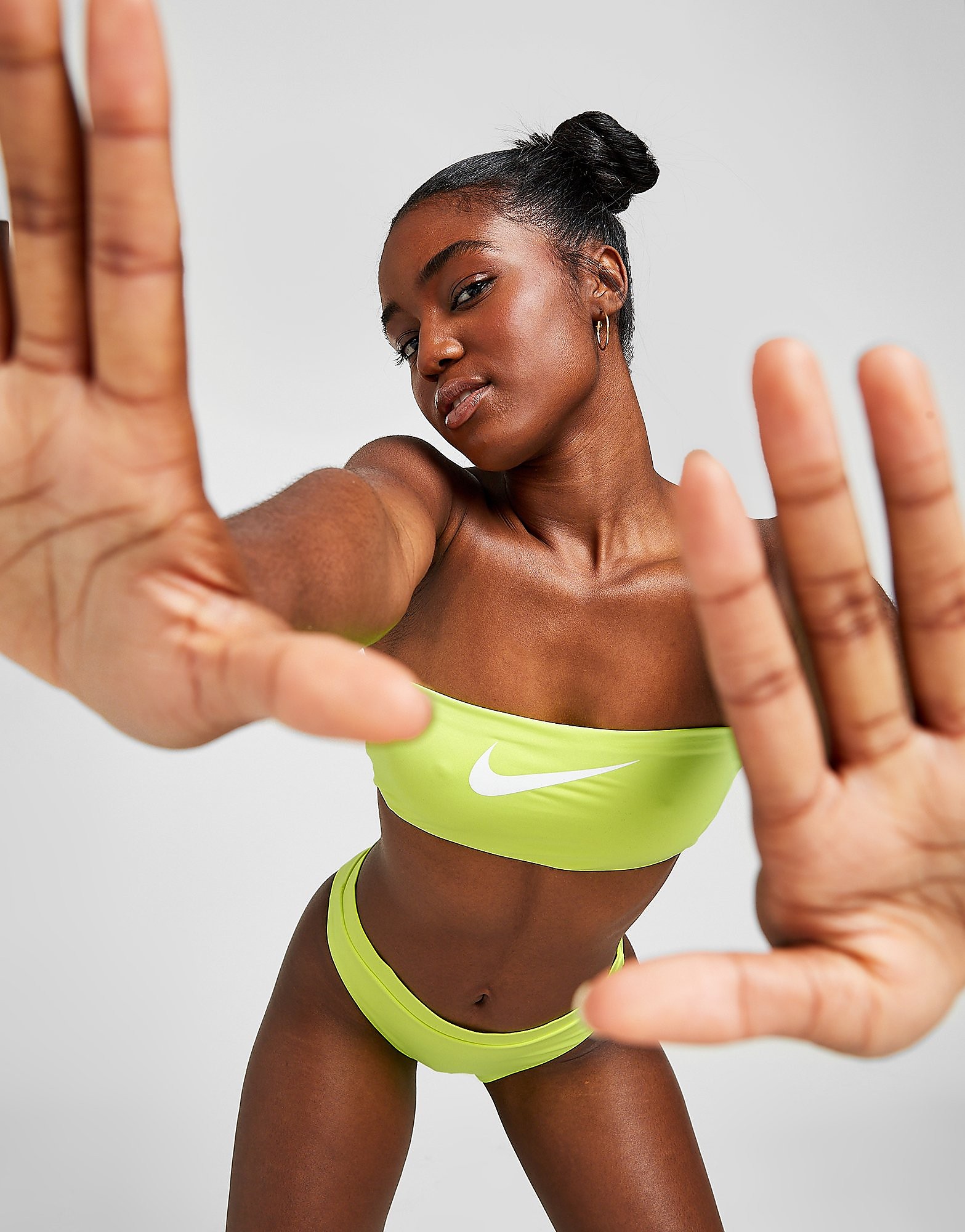 

Nike Swoosh Bandeau Bikini Top - Only at JD - Green - Womens, Green