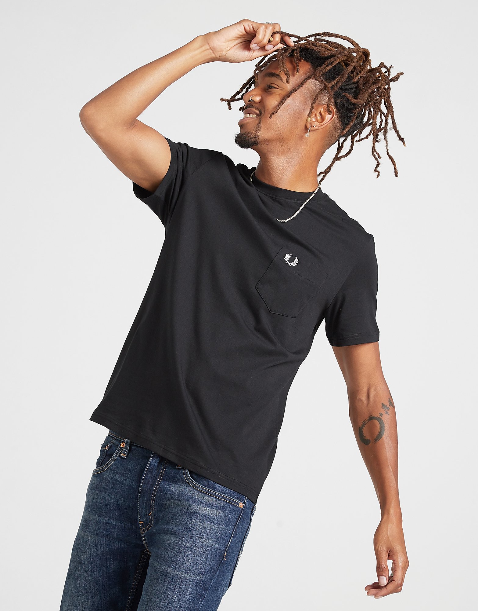 

Fred Perry Core Pocket T-Shirt - Exclusive - Only at JD - Black - Mens, Black