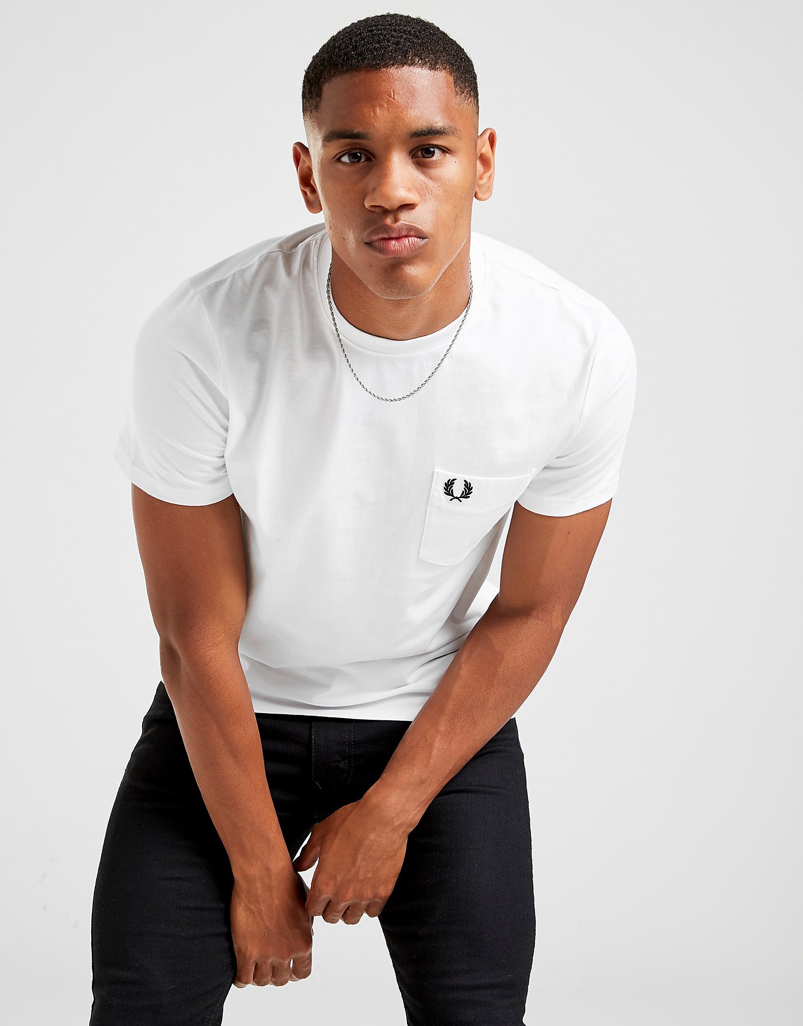 

Fred Perry Core Pocket T-Shirt - Exclusive - Only at JD - White - Mens, White