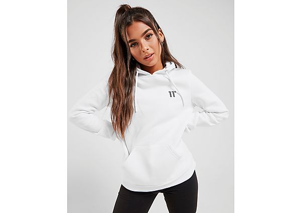 11 Degrees Sweat à capuche Core Boyfriend Femme - White, White