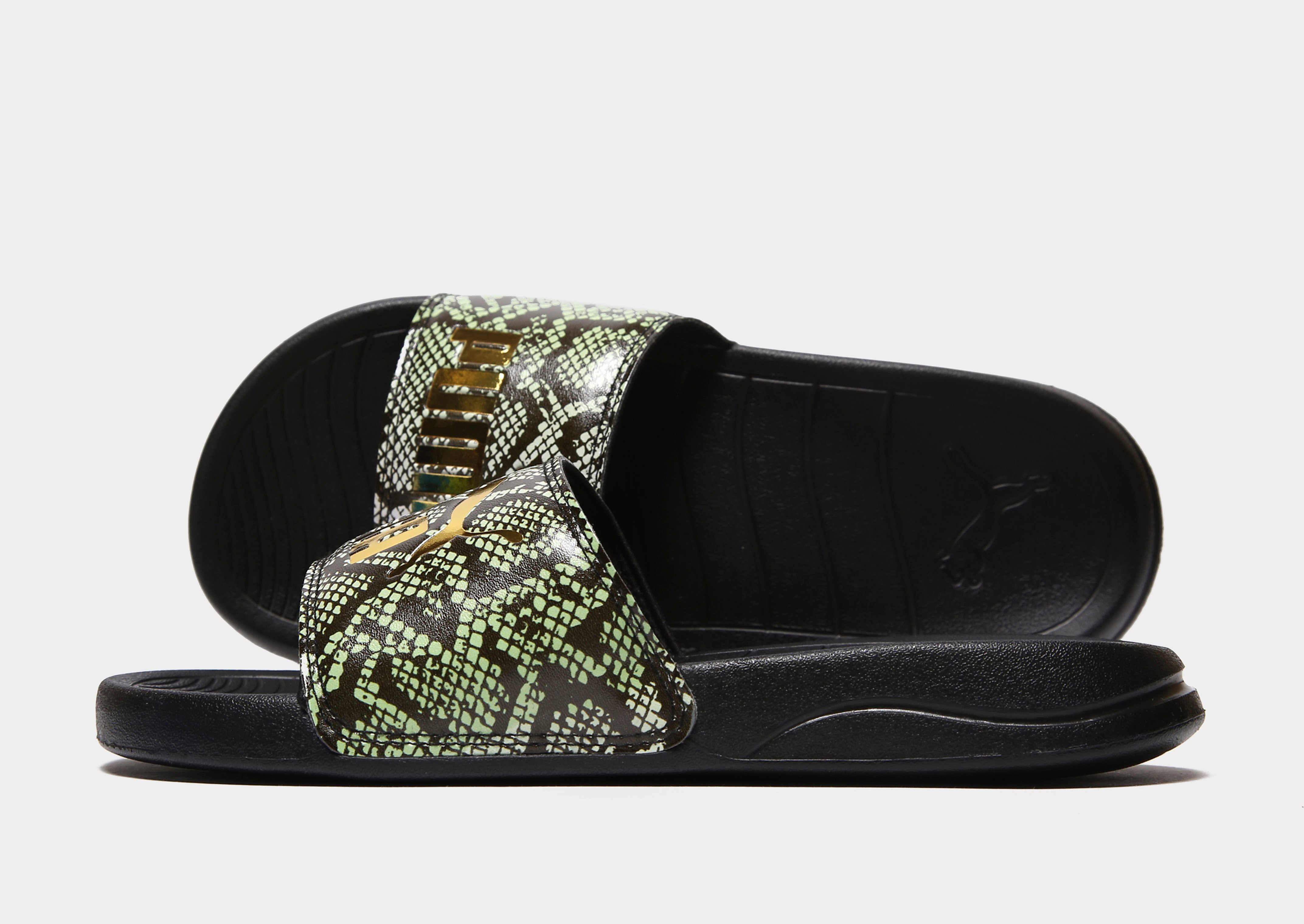 

Puma Popcat Slides Women's - Only at JD - Black/Green, Black/Green