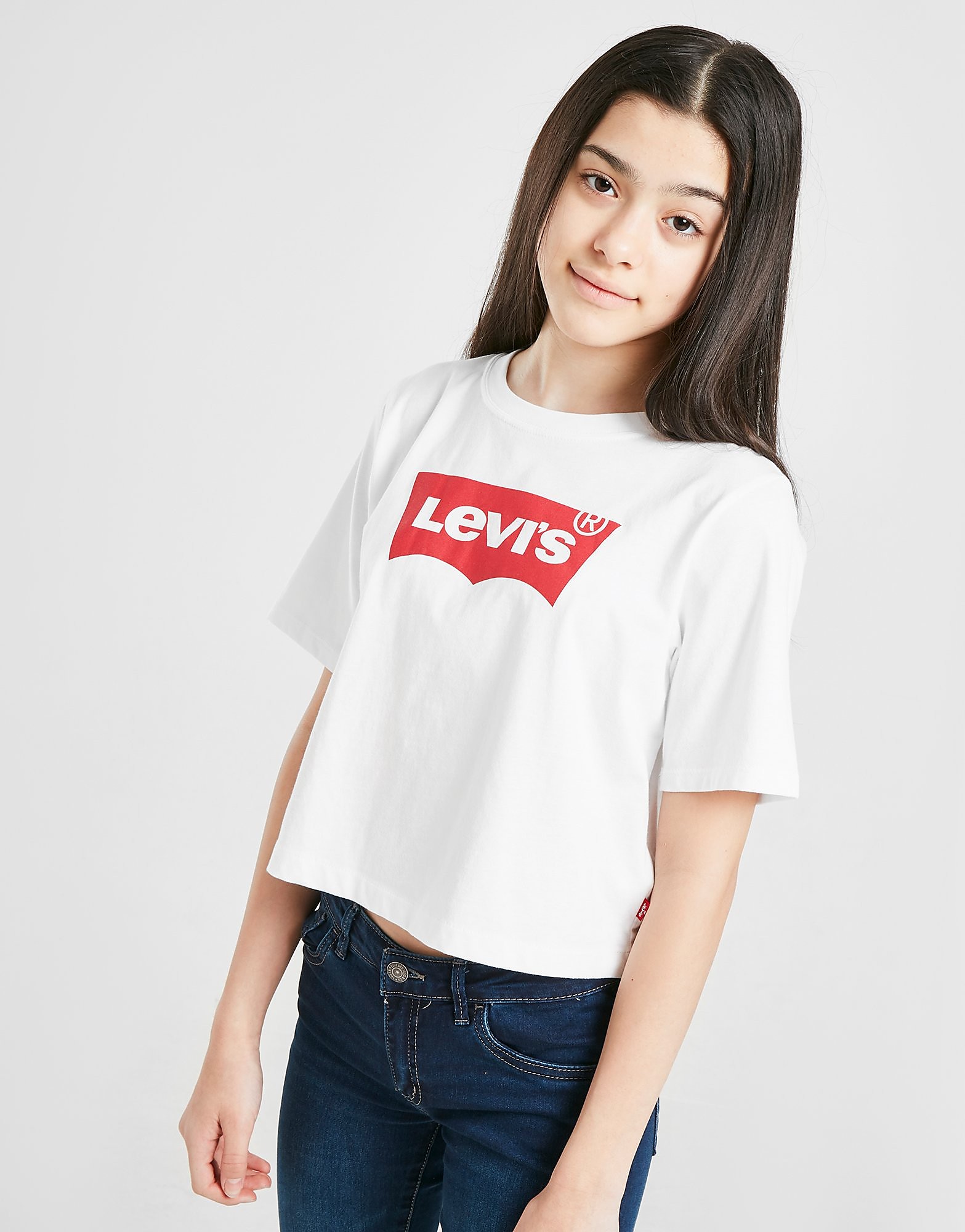 

LEVI'S Girls' Bright Crop T-Shirt Junior - White - Kids, White