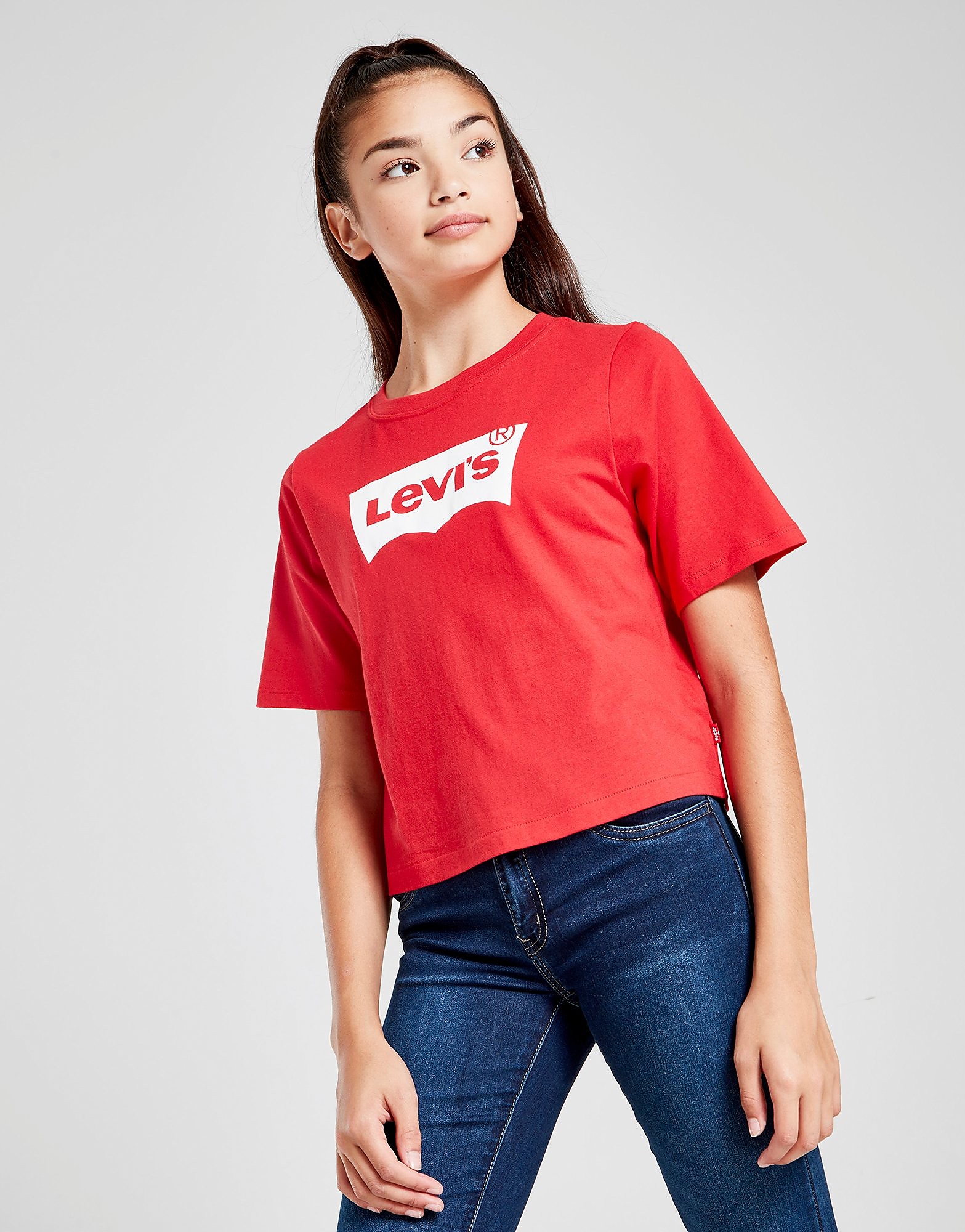

LEVI'S Girls' Bright Crop T-Shirt Junior - Red - Kids, Red