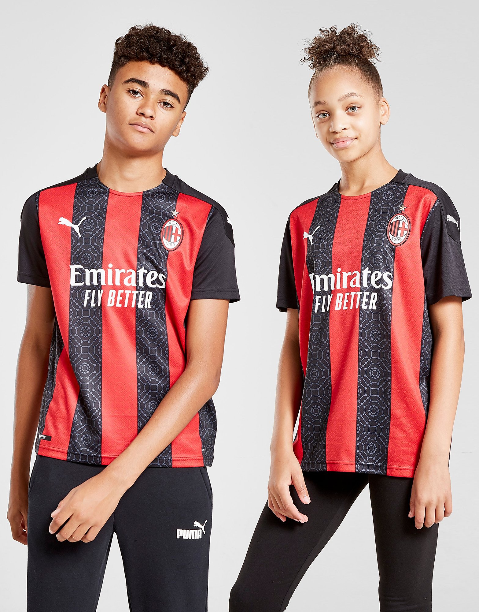 

Puma AC Milan 2020/21 Home Shirt Junior - Black/Red - Kids, Black/Red
