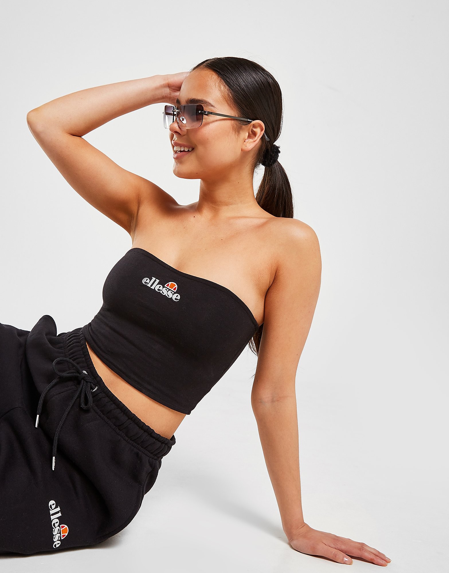 

Ellesse Logo Bandeau Top - Only at JD - Black - Womens, Black