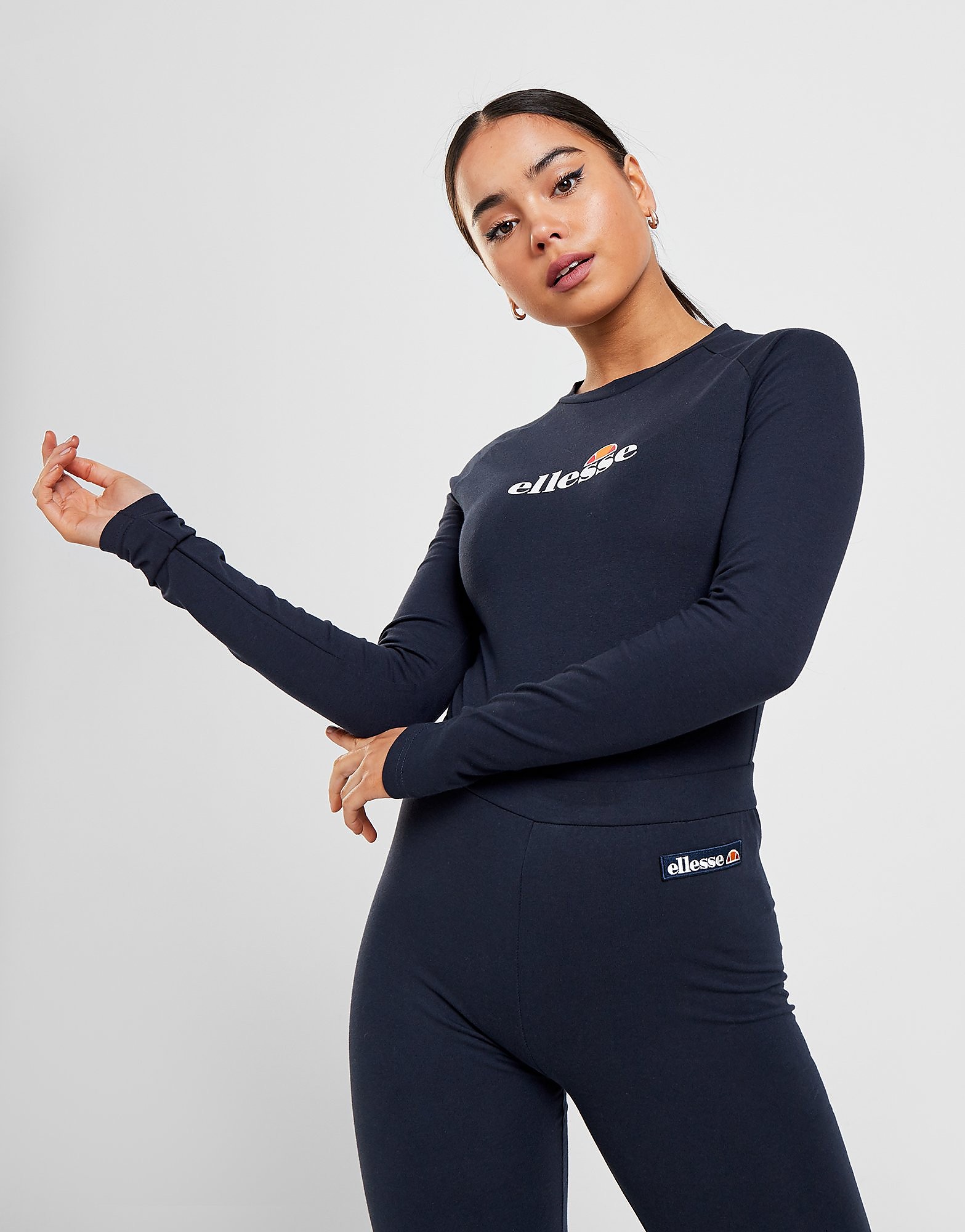 

Ellesse Logo Long Sleeve Bodysuit - Only at JD - Navy/White - Womens, Navy/White