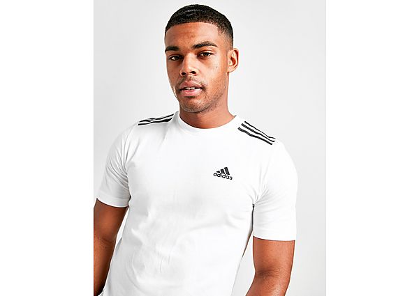 adidas T-shirt Badge of Sport 3-Stripe Homme - White, White