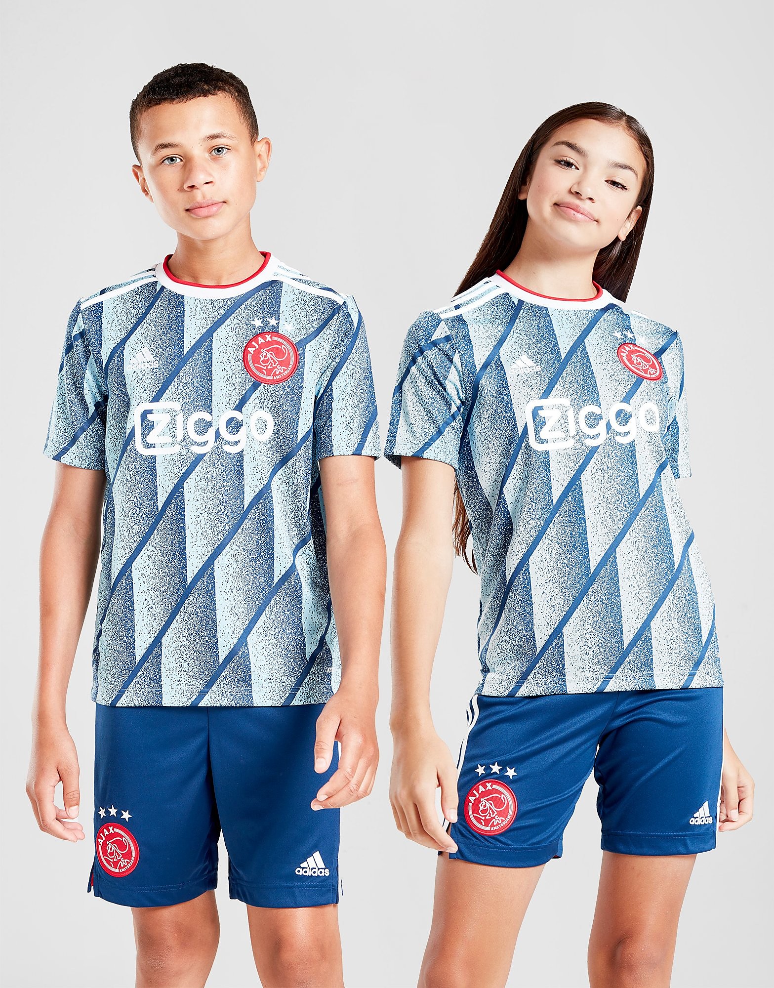 

adidas Ajax 2020/21 Away Shirt Junior - Icey Blue/Red - Kids, Icey Blue/Red