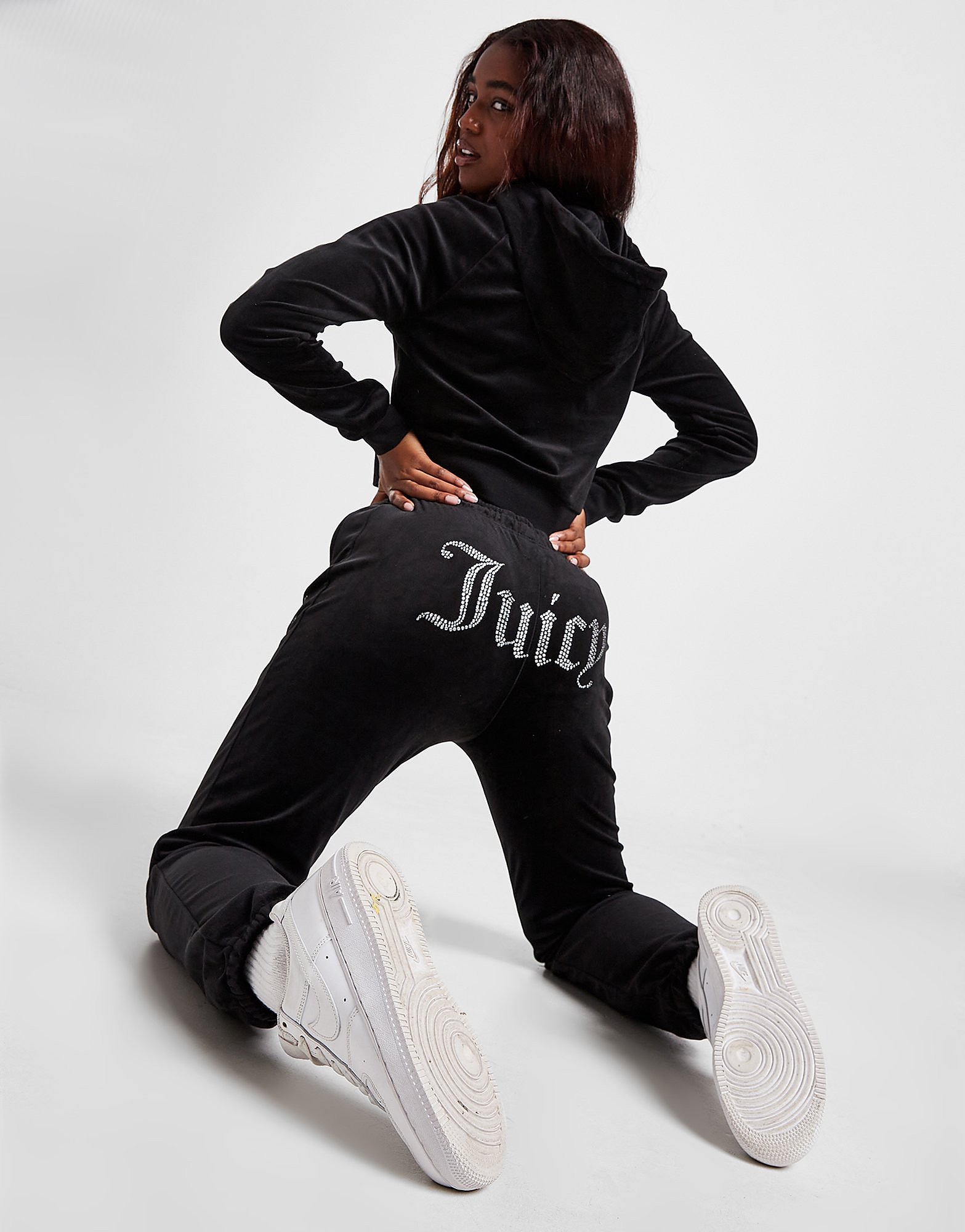 

JUICY COUTURE Diamante Velour Joggers - Only at JD - BLACK/BLK$ - Womens, BLACK/BLK$