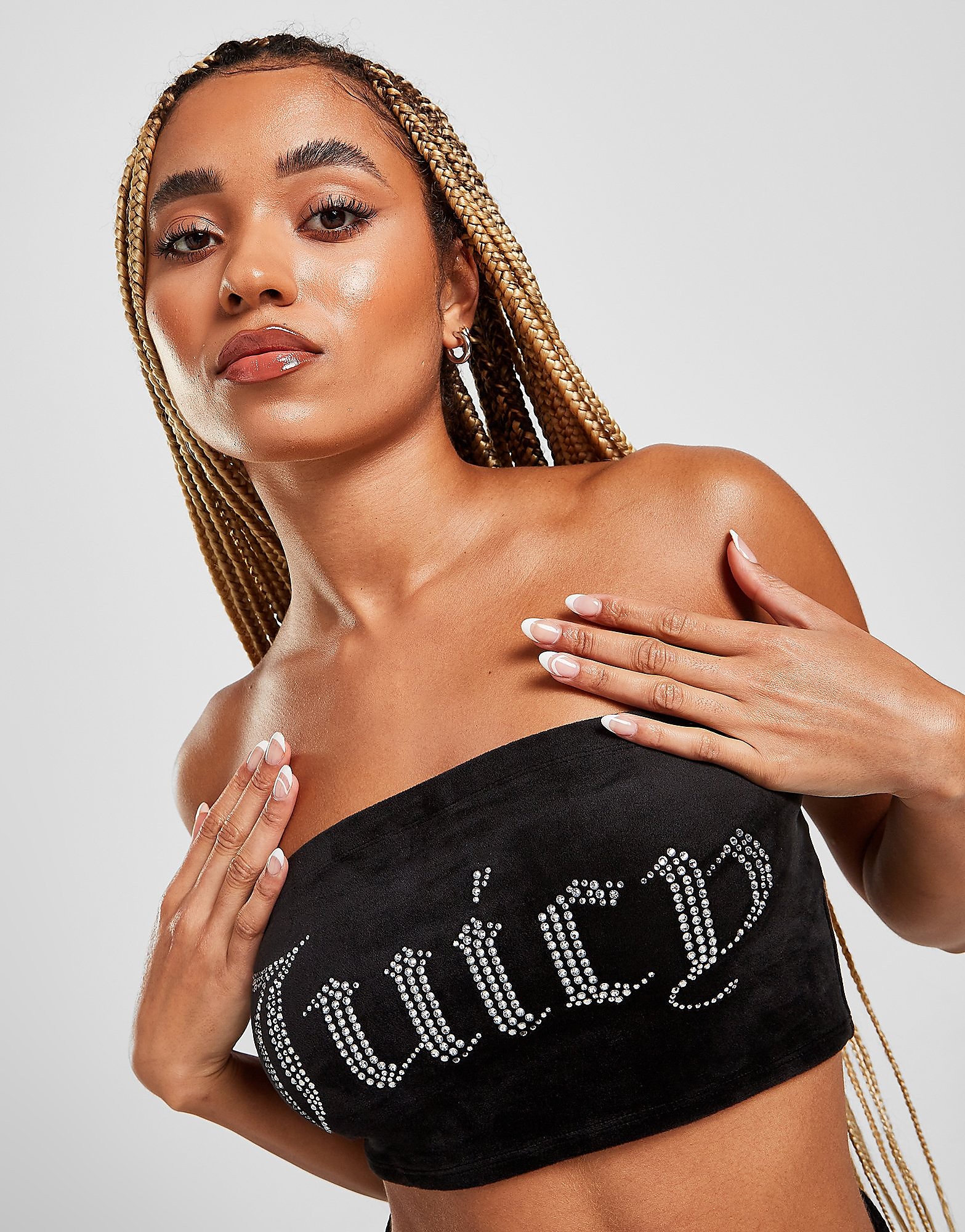 

JUICY COUTURE Diamante Bandeau Top - Only at JD - Black - Womens, Black