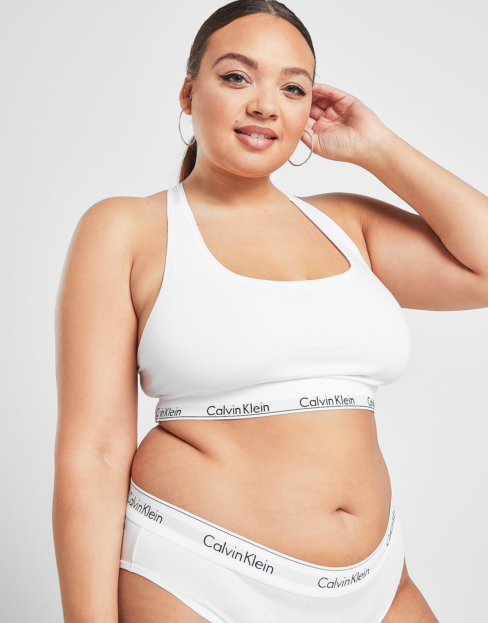 

Calvin Klein Underwear Plus Size Modern Cotton Bralette - White - Womens, White