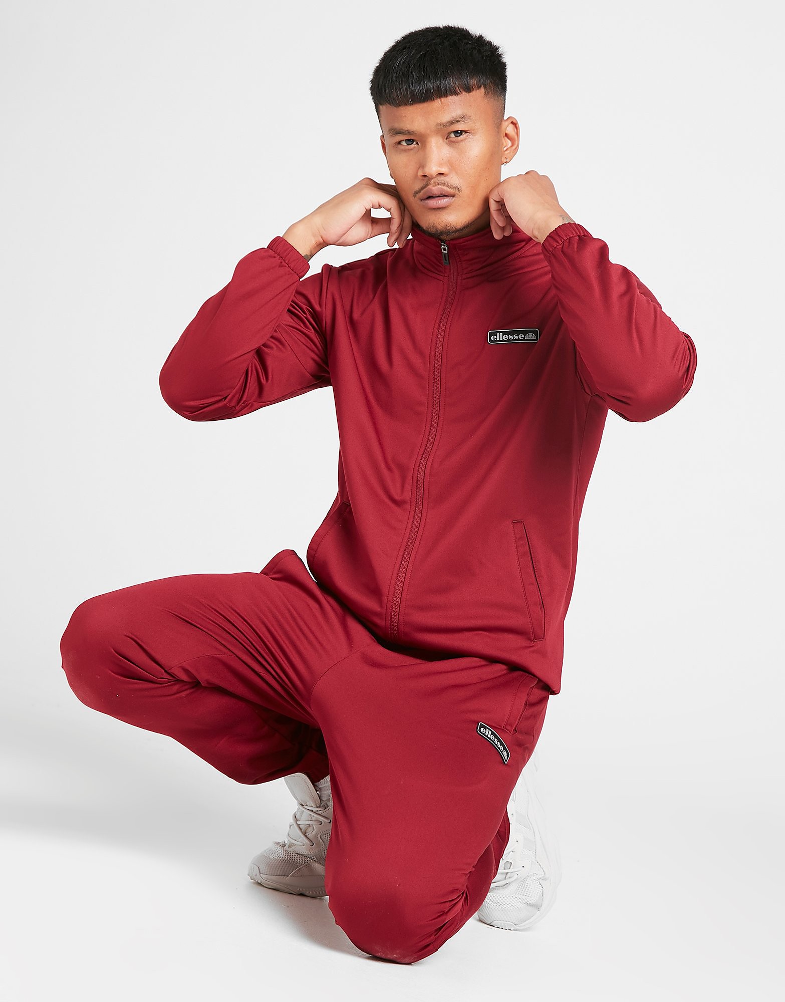 Ellesse Poly Tracksuit - Only at JD - Red - Mens, Red