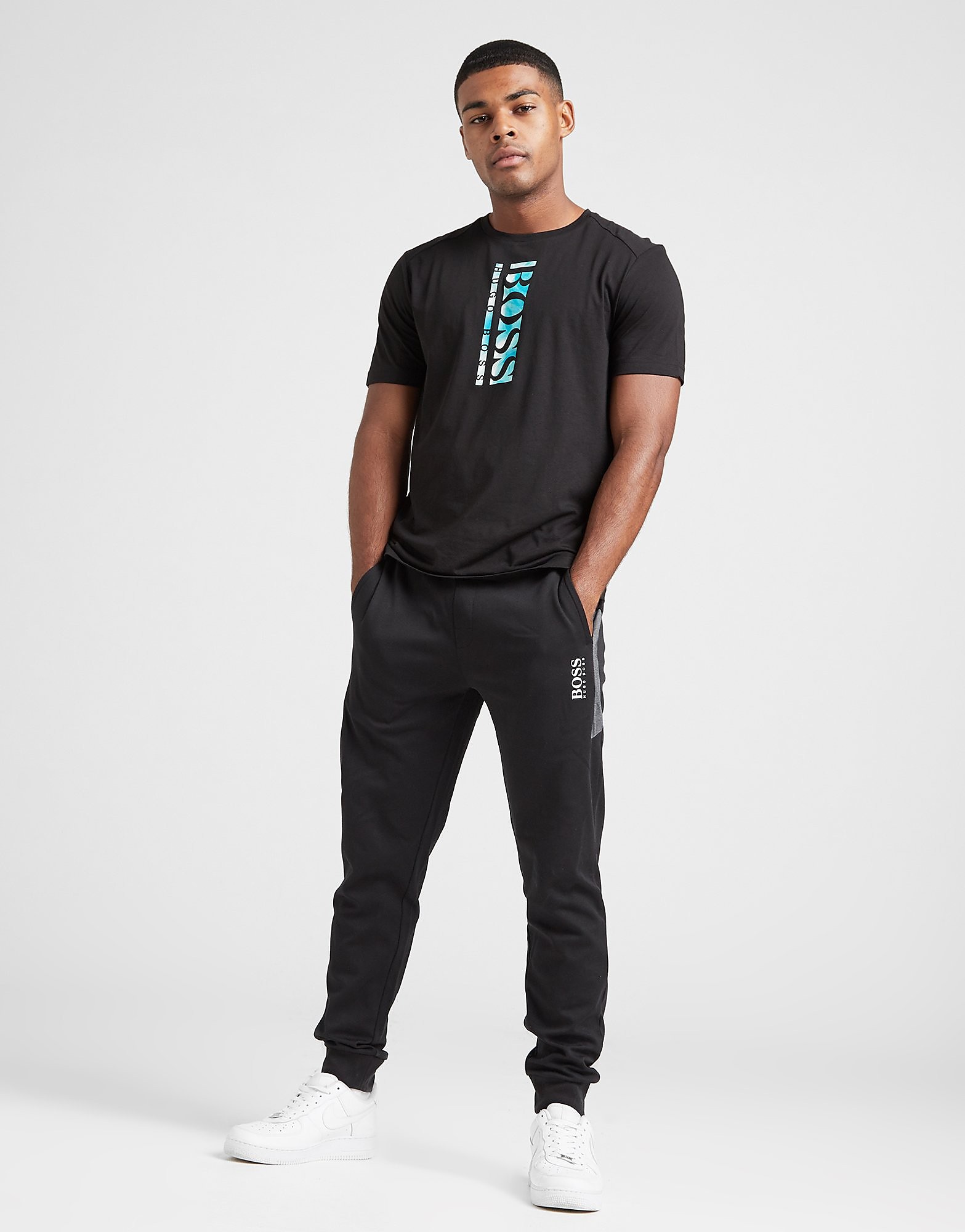 

BOSS Pique Mix Joggers - Black - Mens, Black