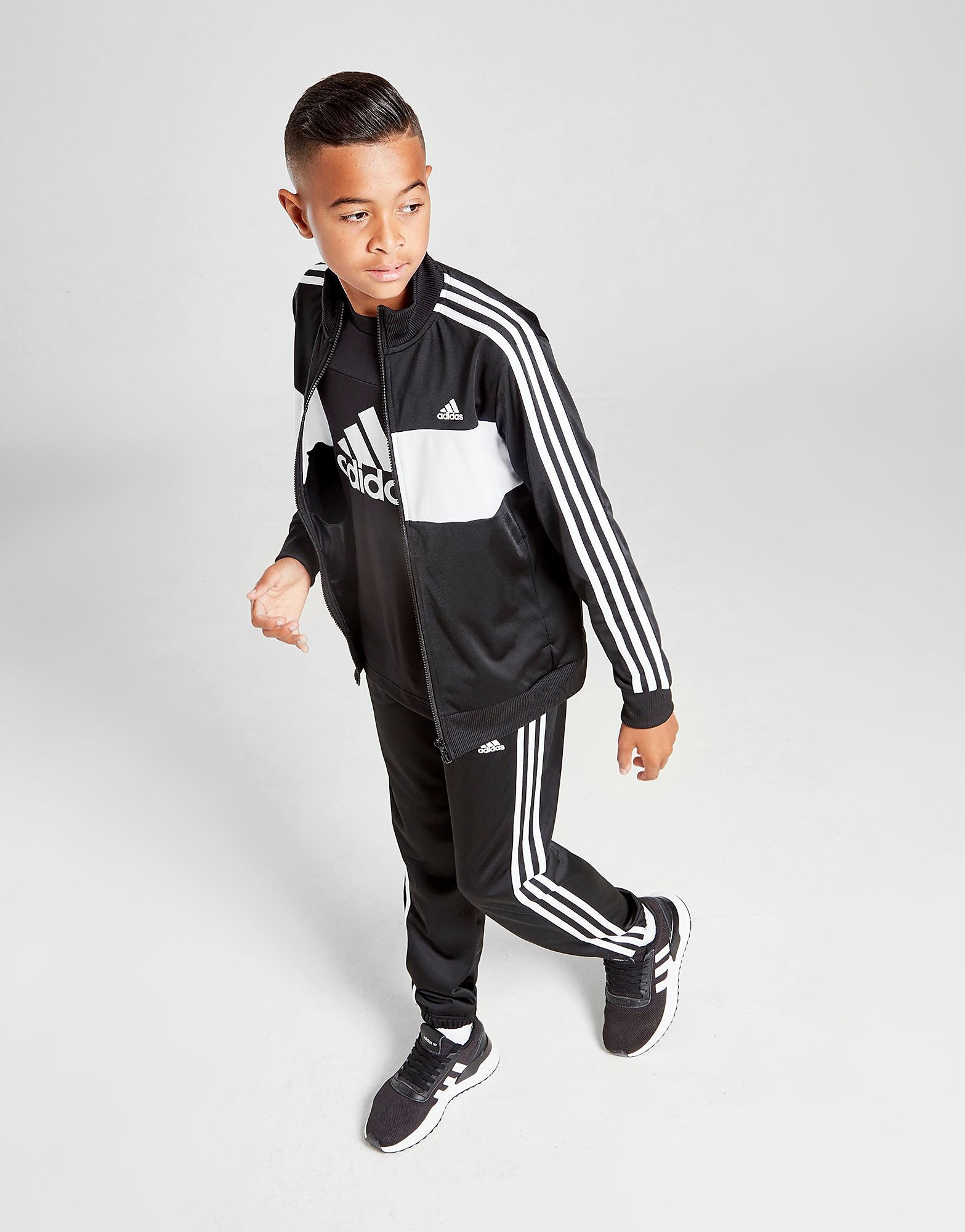 

adidas Tiberio Tracksuit Junior - Only at JD - Black - Kids, Black
