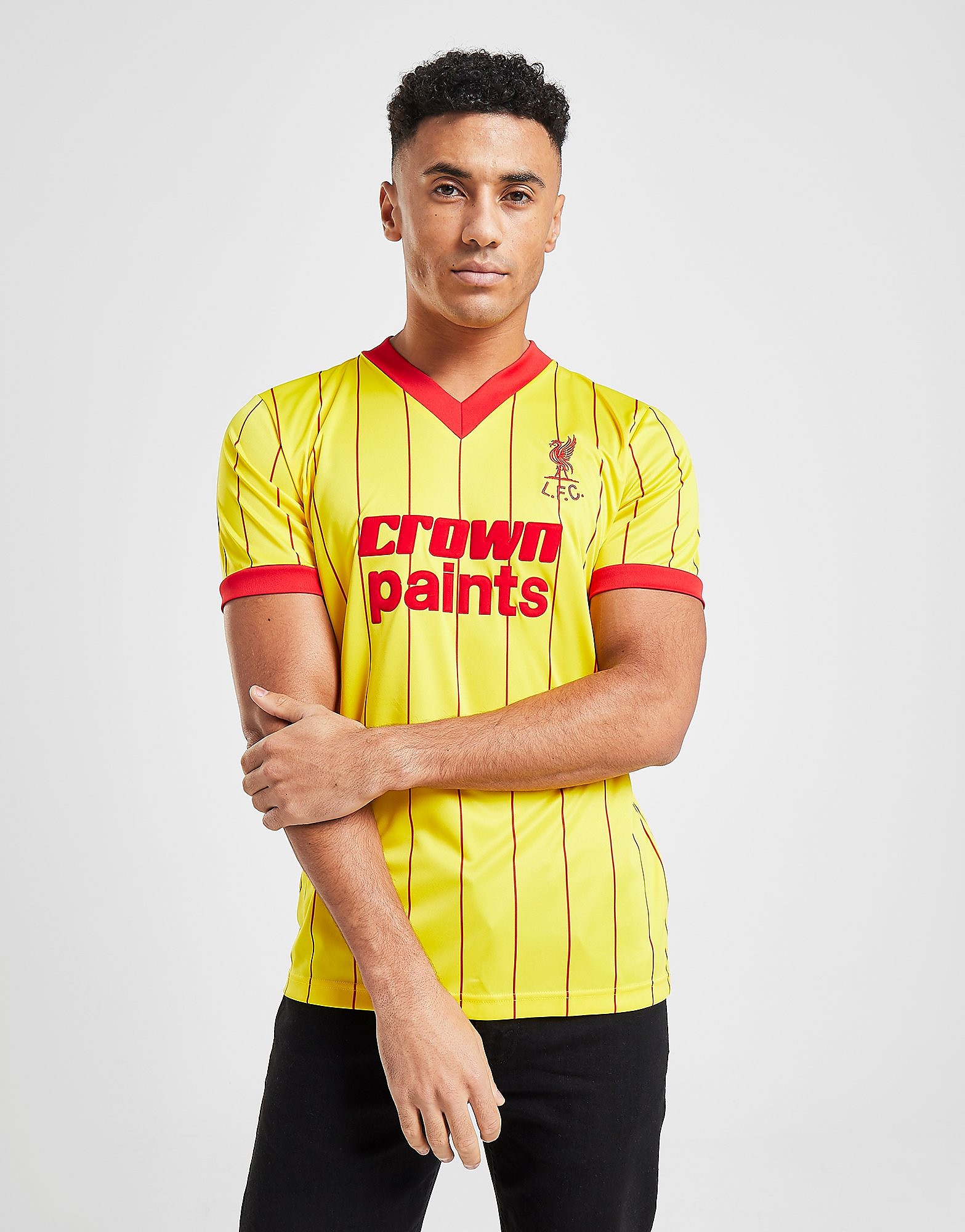 

Liverpool FC Liverpool FC '83 Away Short Sleeve Shirt - Yellow/Black - Mens, Yellow/Black