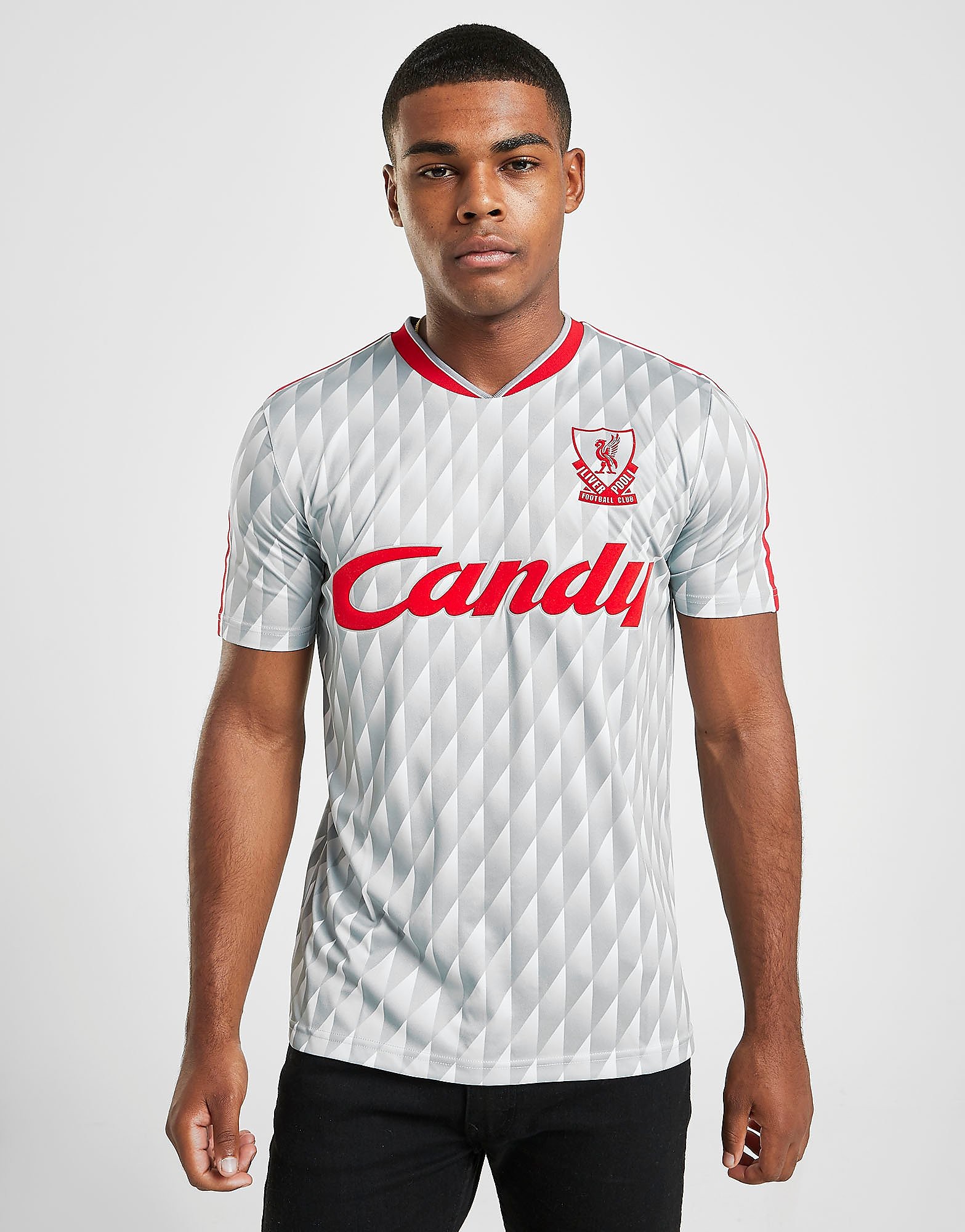 Liverpool FC Maillot Liverpool FC '90 Extérieur Manches Courtes Homme - Gris, Gris