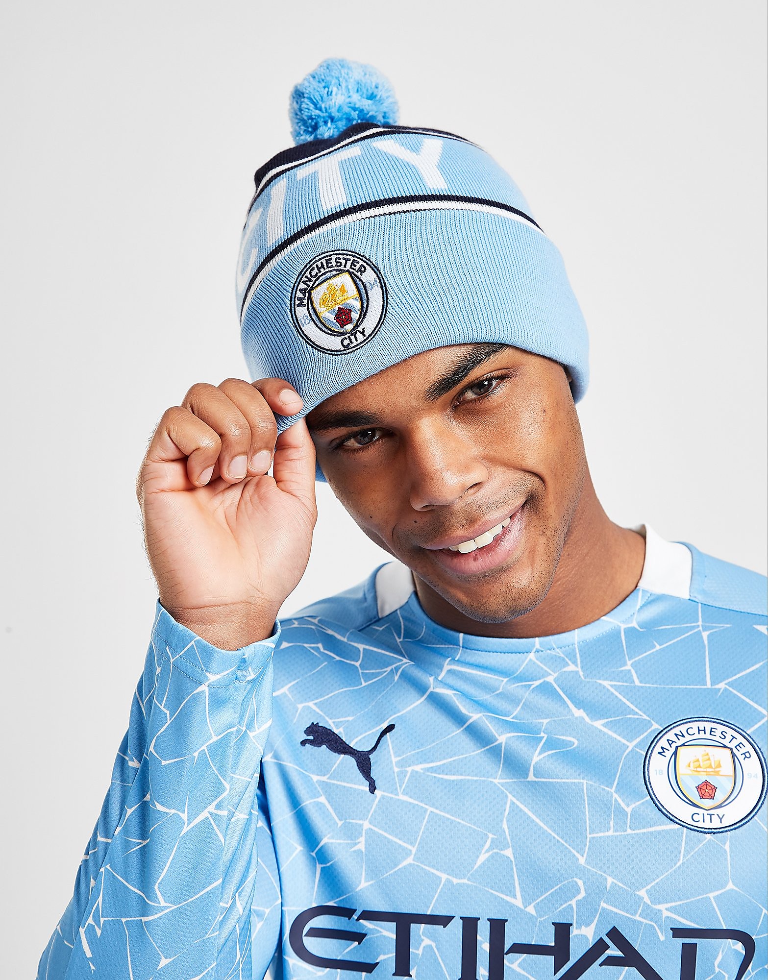 

Puma Manchester City FC Pom Beanie Hat - Blue - Mens, Blue