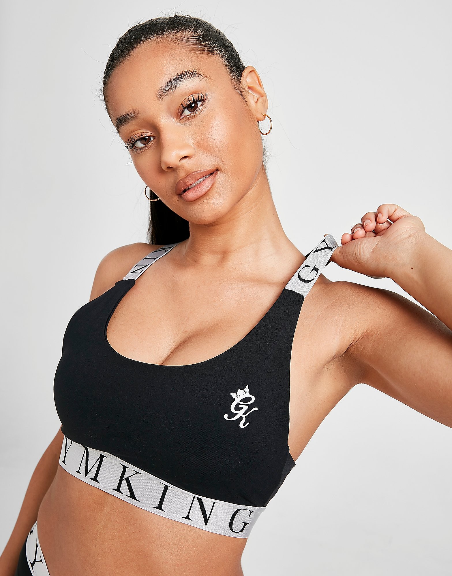 

Gym King Focus Sports Bra - Black/White - Womens, Black/White