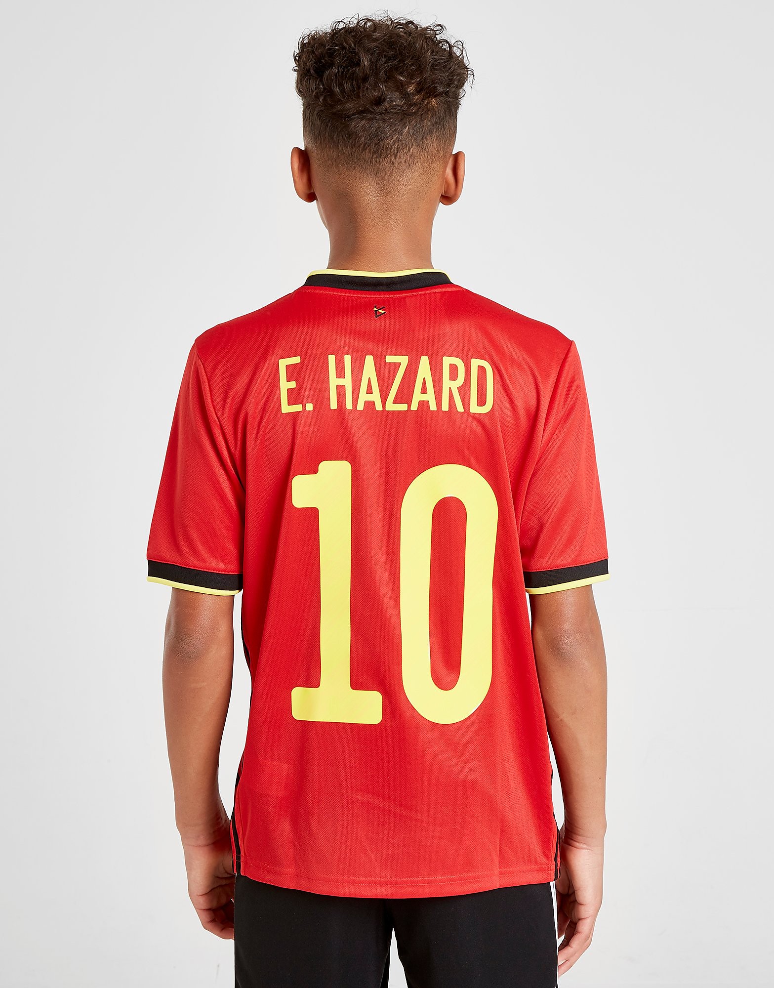 

adidas Belgium 2020 Hazard #10 Home Shirt Junior - Red/Black - Kids, Red/Black