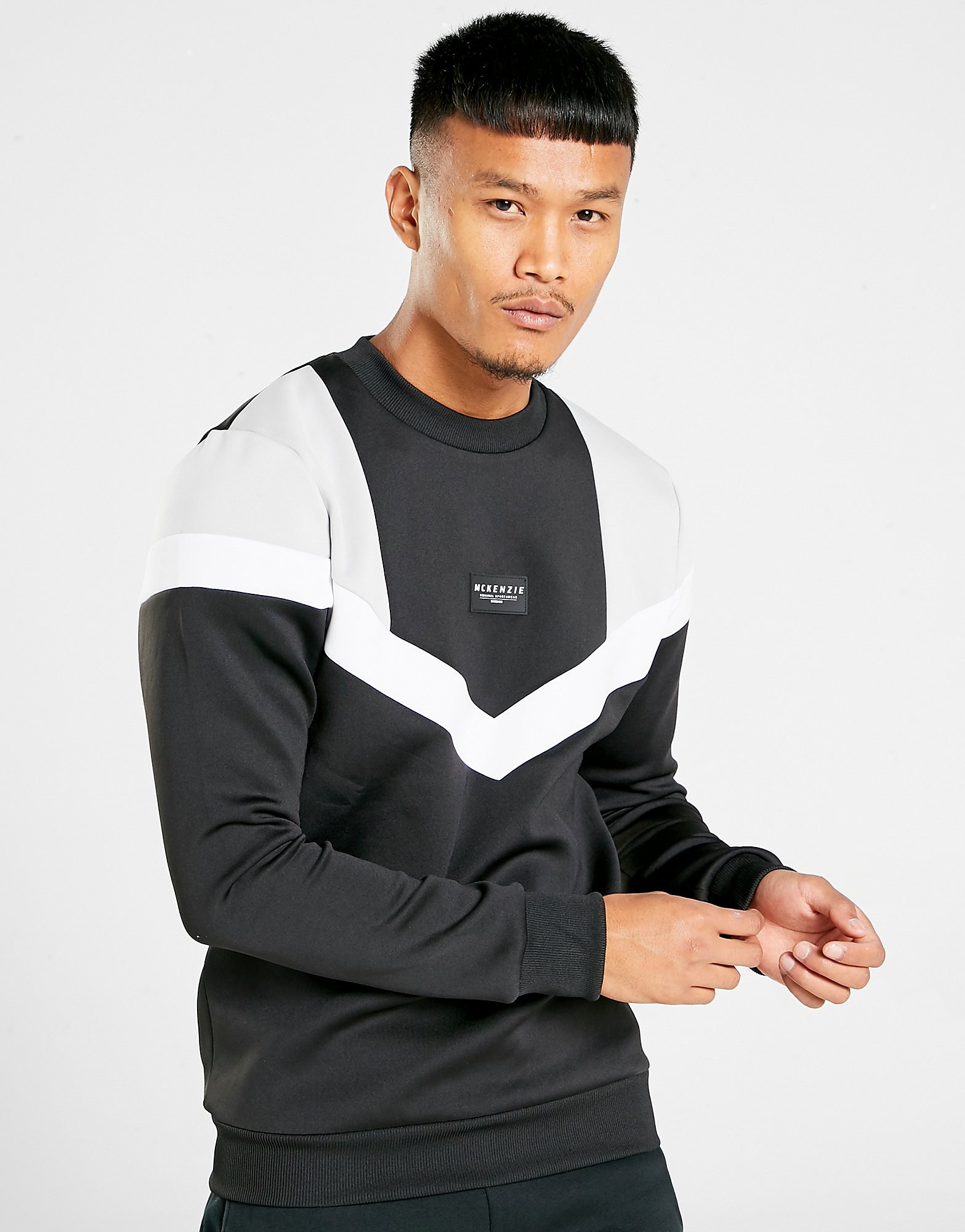 McKenzie Sweat Adley Poly Crew Homme - Only at JD - Noir, Noir