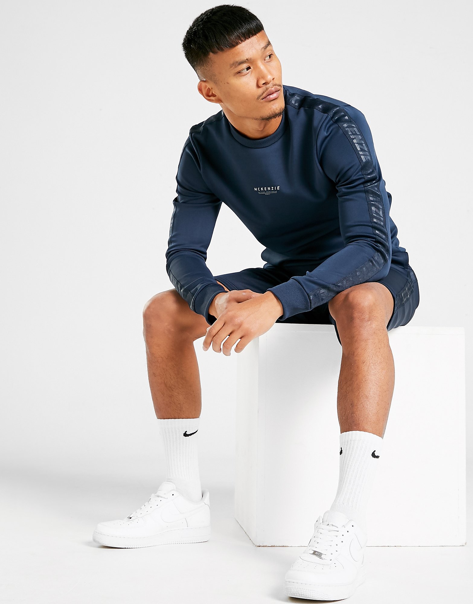 McKenzie Sweatshirt Essential Poly Crew Homme - Only at JD - Bleu, Bleu