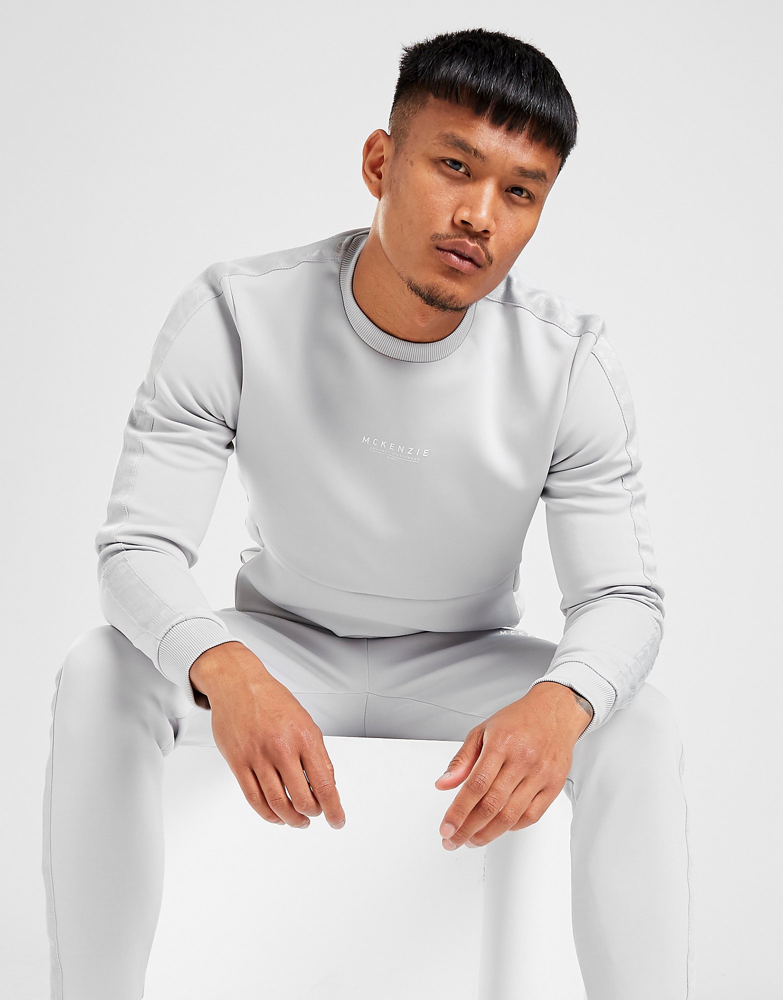 McKenzie Sweat Core Poly Crew Homme - Only at JD - Gris, Gris