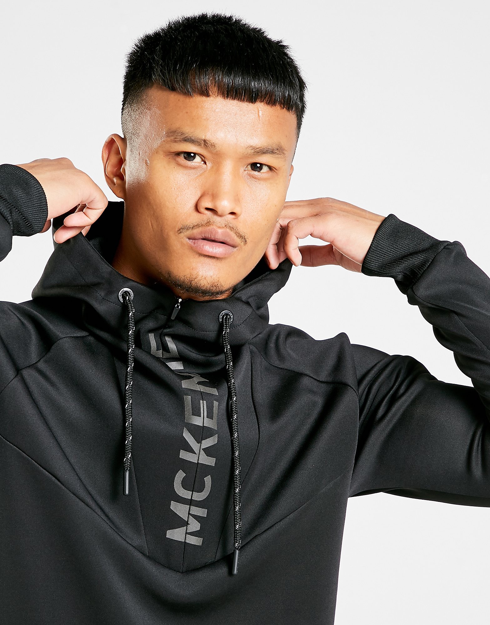 

McKenzie Brexton Poly 1/4 Zip Hoodie Men's - Only at JD - Black, Black