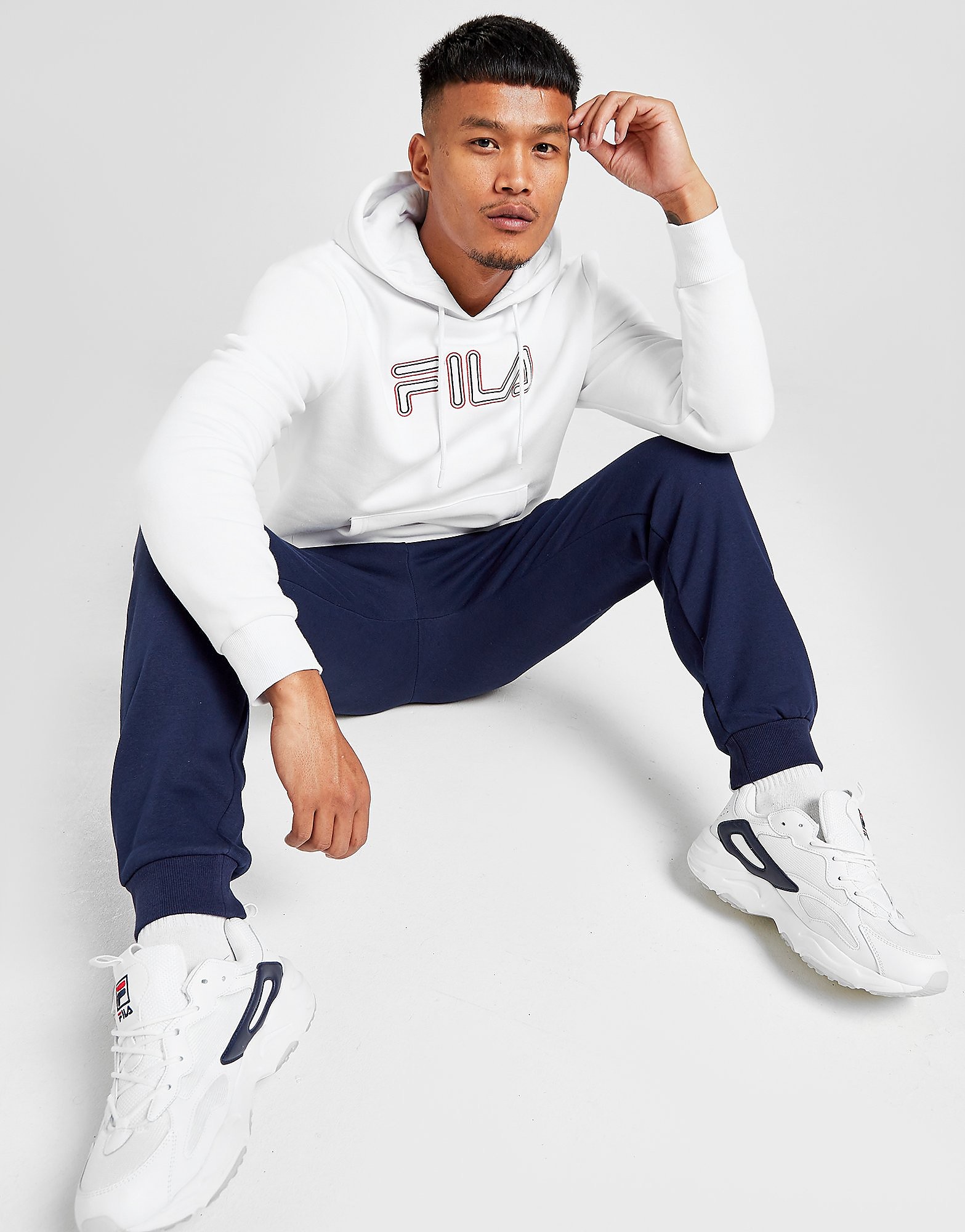 

Fila Emmett Overhead Hoodie - White - Mens, White