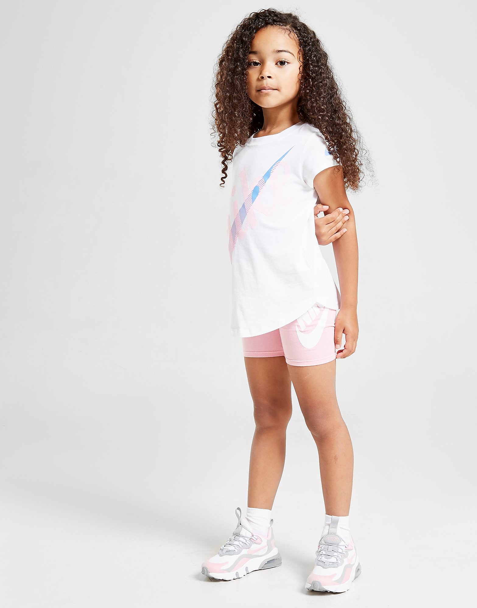 

Nike Girls' Futura Cycle Shorts Children - Pink/White - Kids, Pink/White