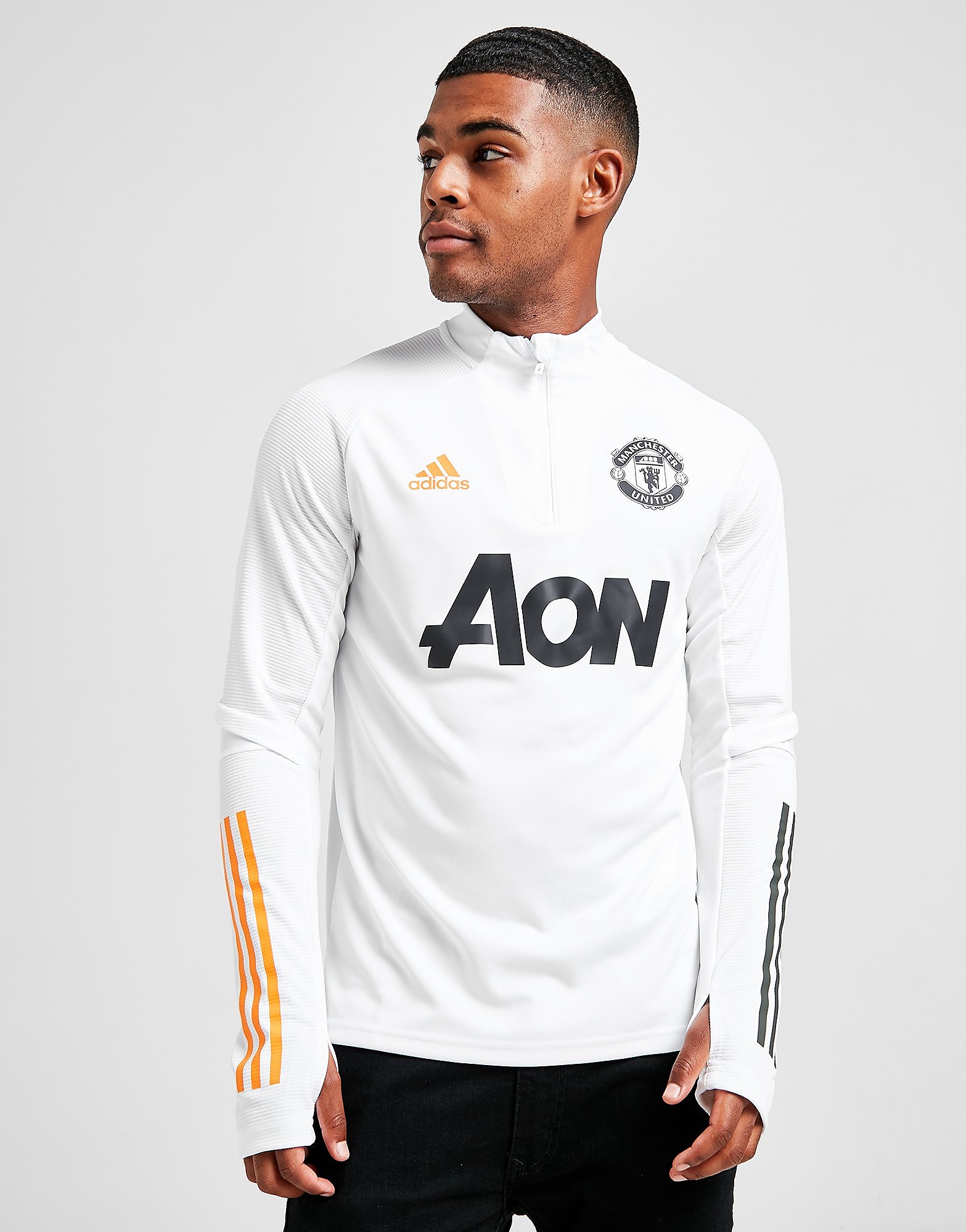 

adidas Manchester United FC Training Top - White - Mens, White
