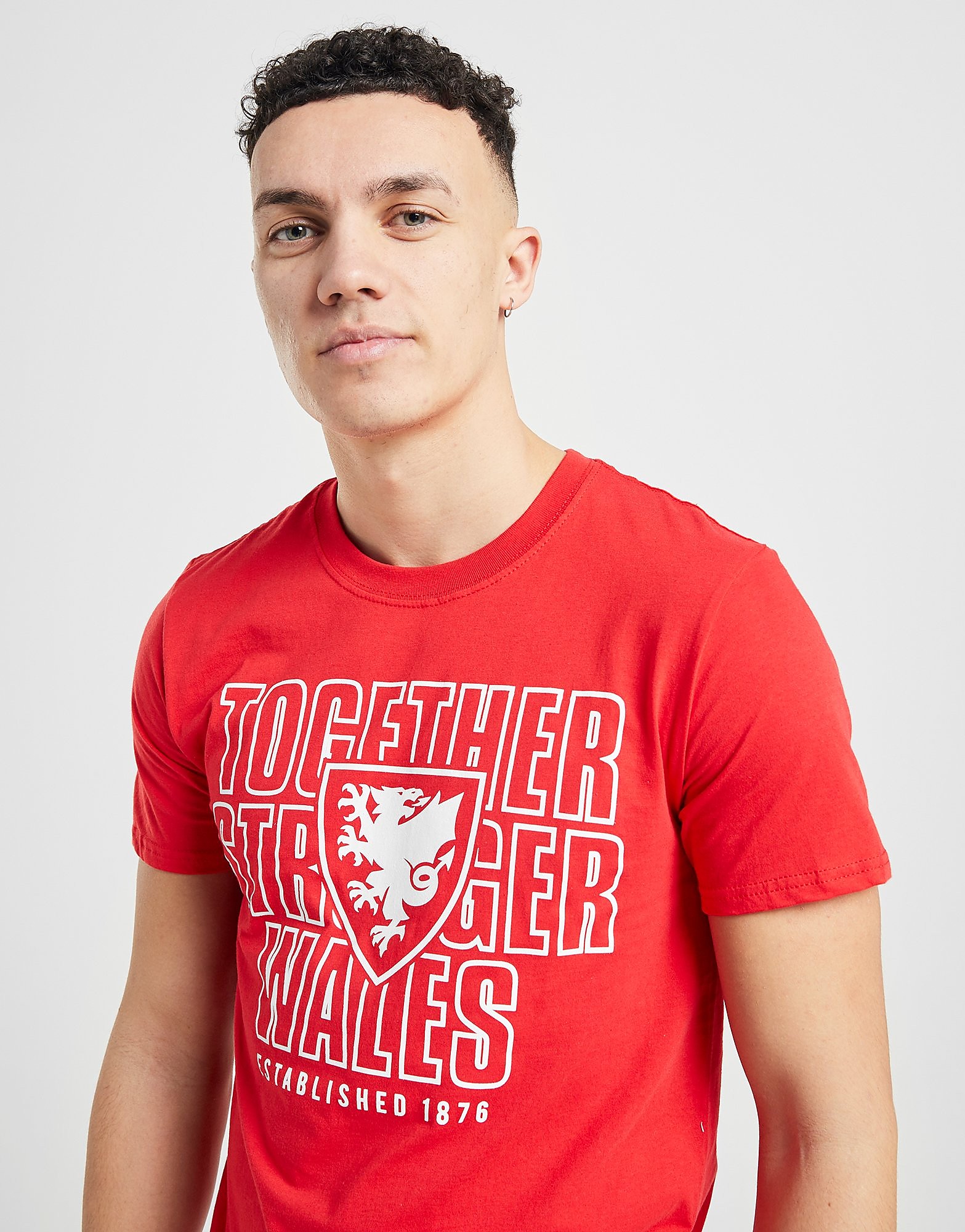 

Official Team Wales Together Short Sleeve T-Shirt - Red/White - Mens, Red/White