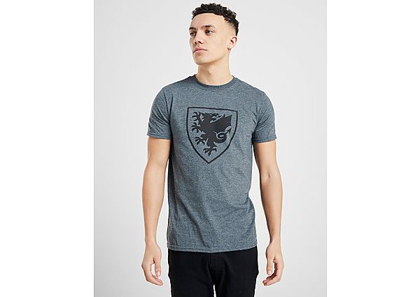 Official Team T-shirt Pays de Galles Crest Manches courtes Homme - Grey/Black, Grey/Black