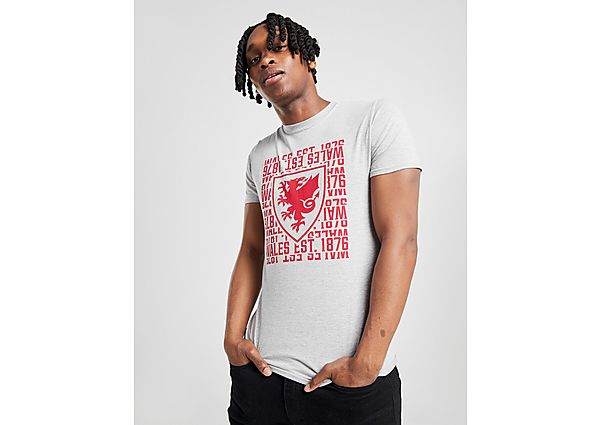 Official Team T-shirt Pays de Galles 1876 Manches courtes Homme - Grey/Red, Grey/Red