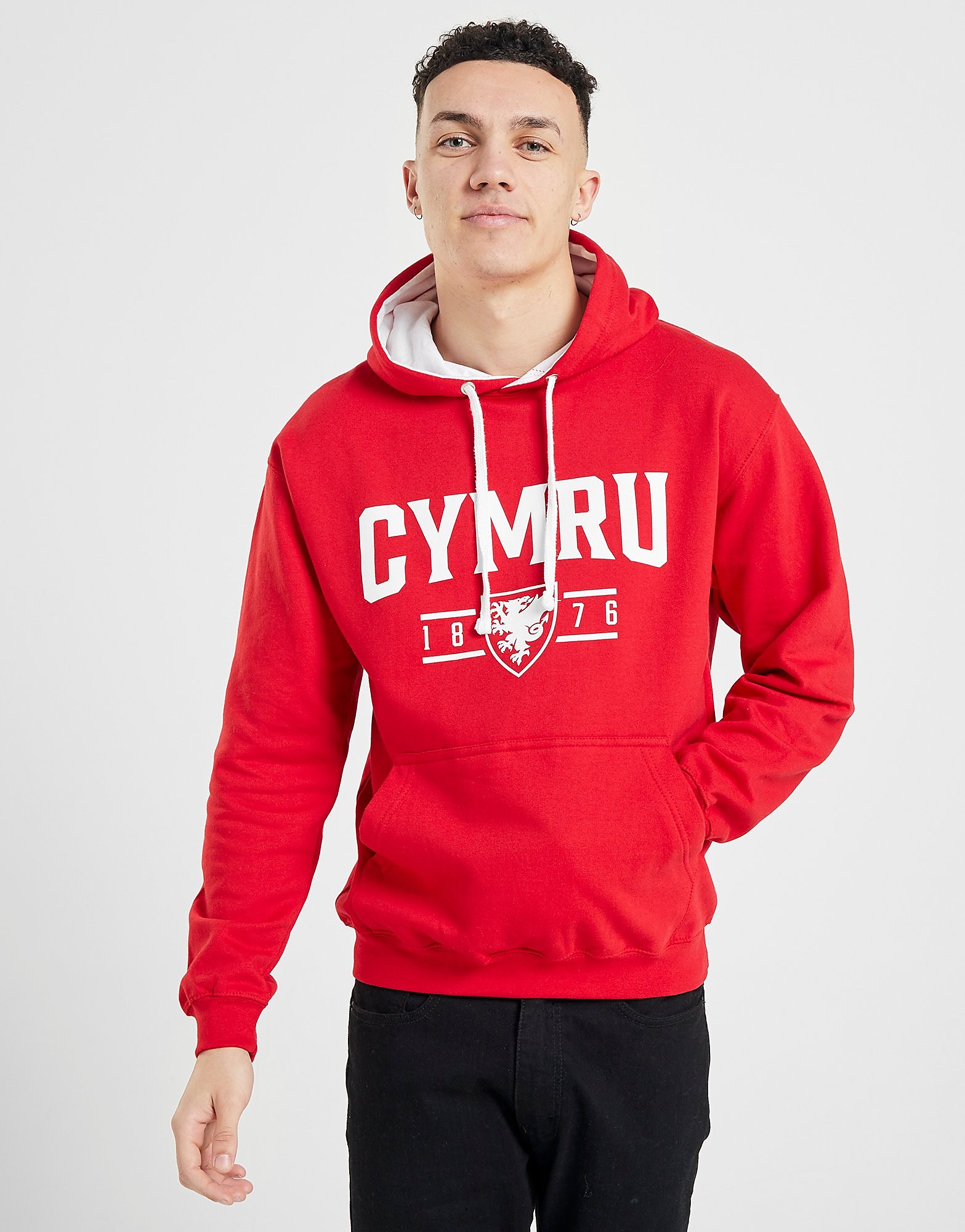 

Official Team Wales Cymru Hoodie - Red/White - Mens, Red/White