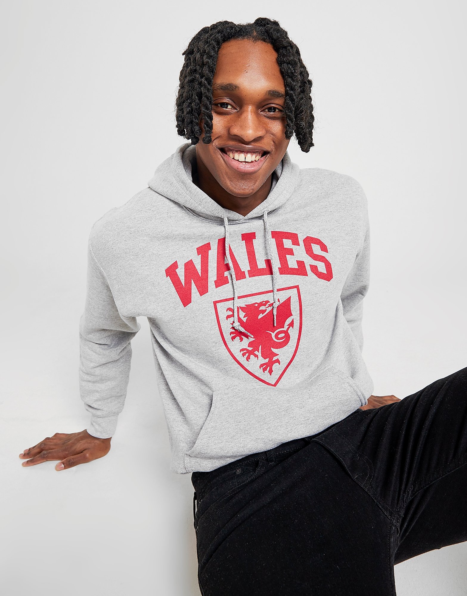 

Official Team Wales Hoodie - Grey/Red - Mens, Grey/Red