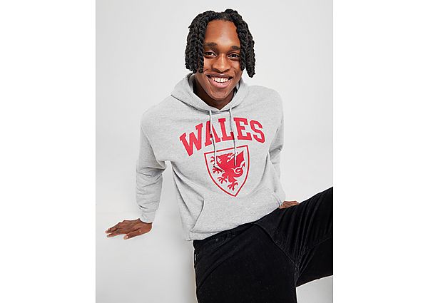 Official Team Chandail à capuche Pays de Galles Homme - Grey/Red, Grey/Red
