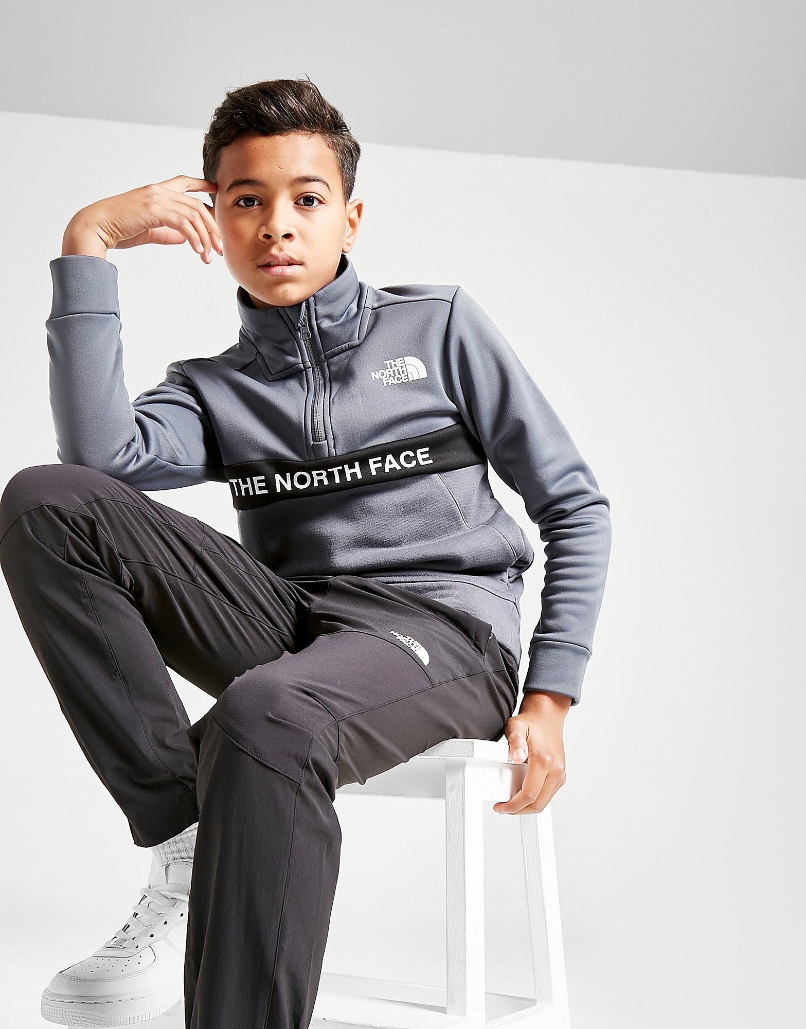 

The North Face Never Stop Exploring 1/4 Zip Top Junior - Only at JD - Grey - Kids, Grey