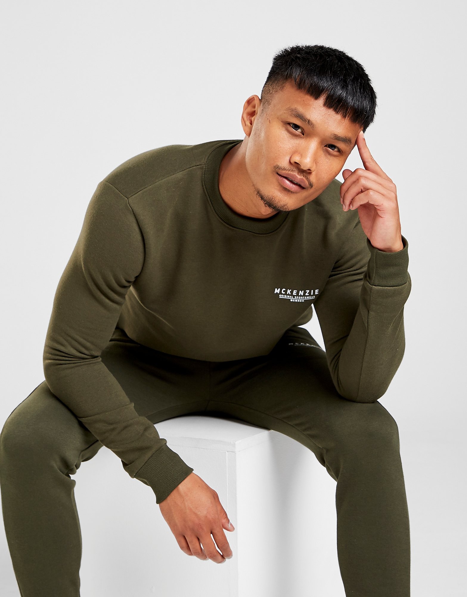 McKenzie Sweat Essential Crew Homme - Only at JD - Vert, Vert
