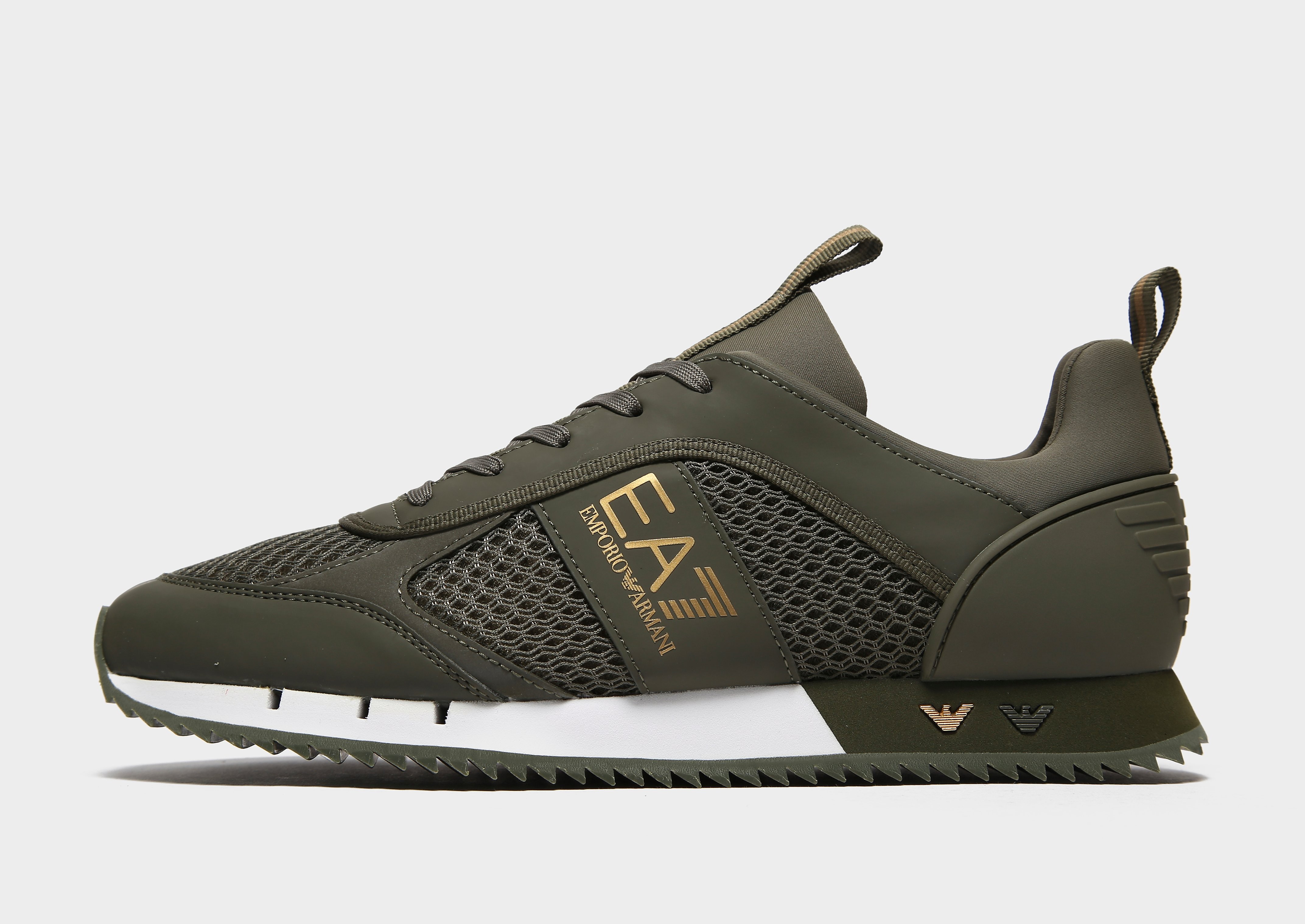 

Emporio Armani EA7 B&W Mesh Run - Green/Gold - Mens, Green/Gold