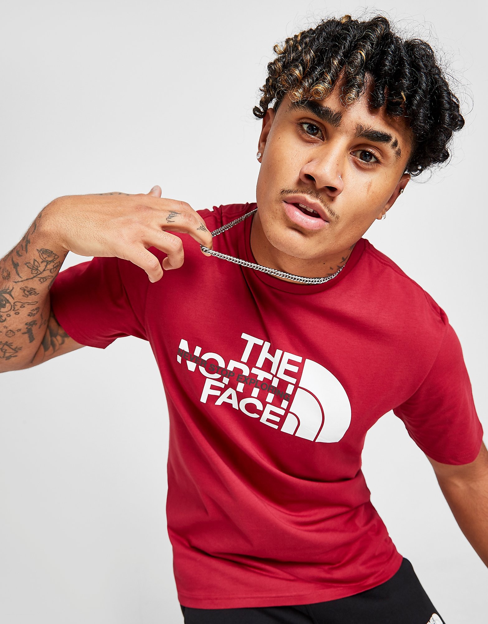 

The North Face Large Text Infil T-Shirt - Only at JD - Red - Mens, Red
