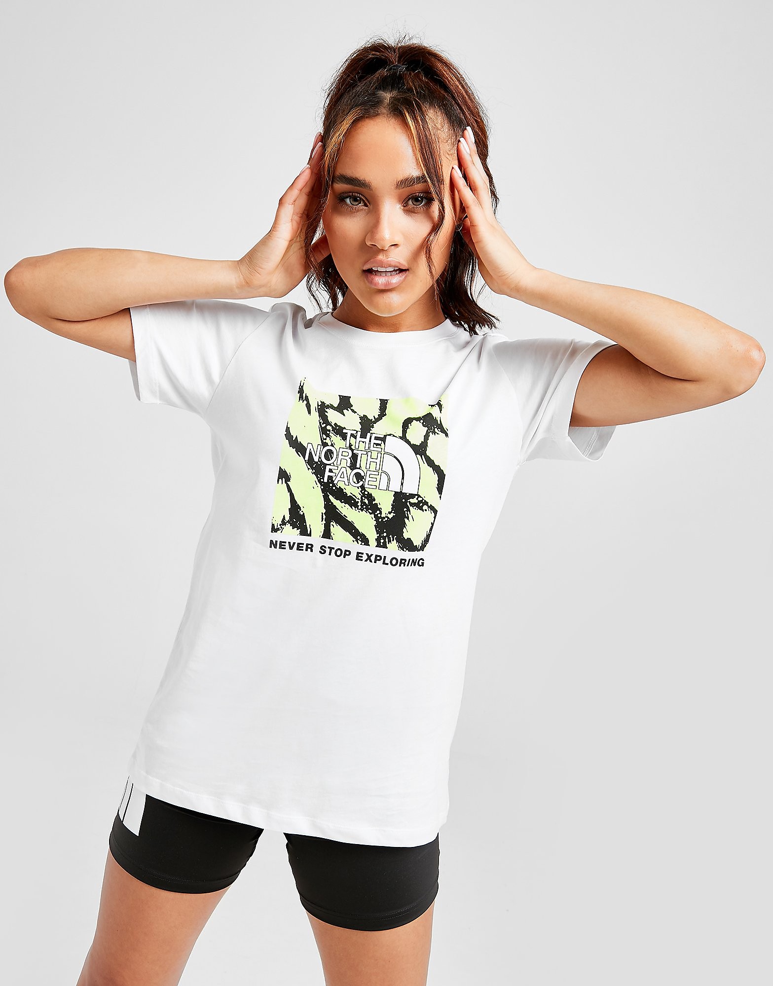 

The North Face Leopard Graphic Boyfriend T-Shirt - Only at JD - White - Womens, White