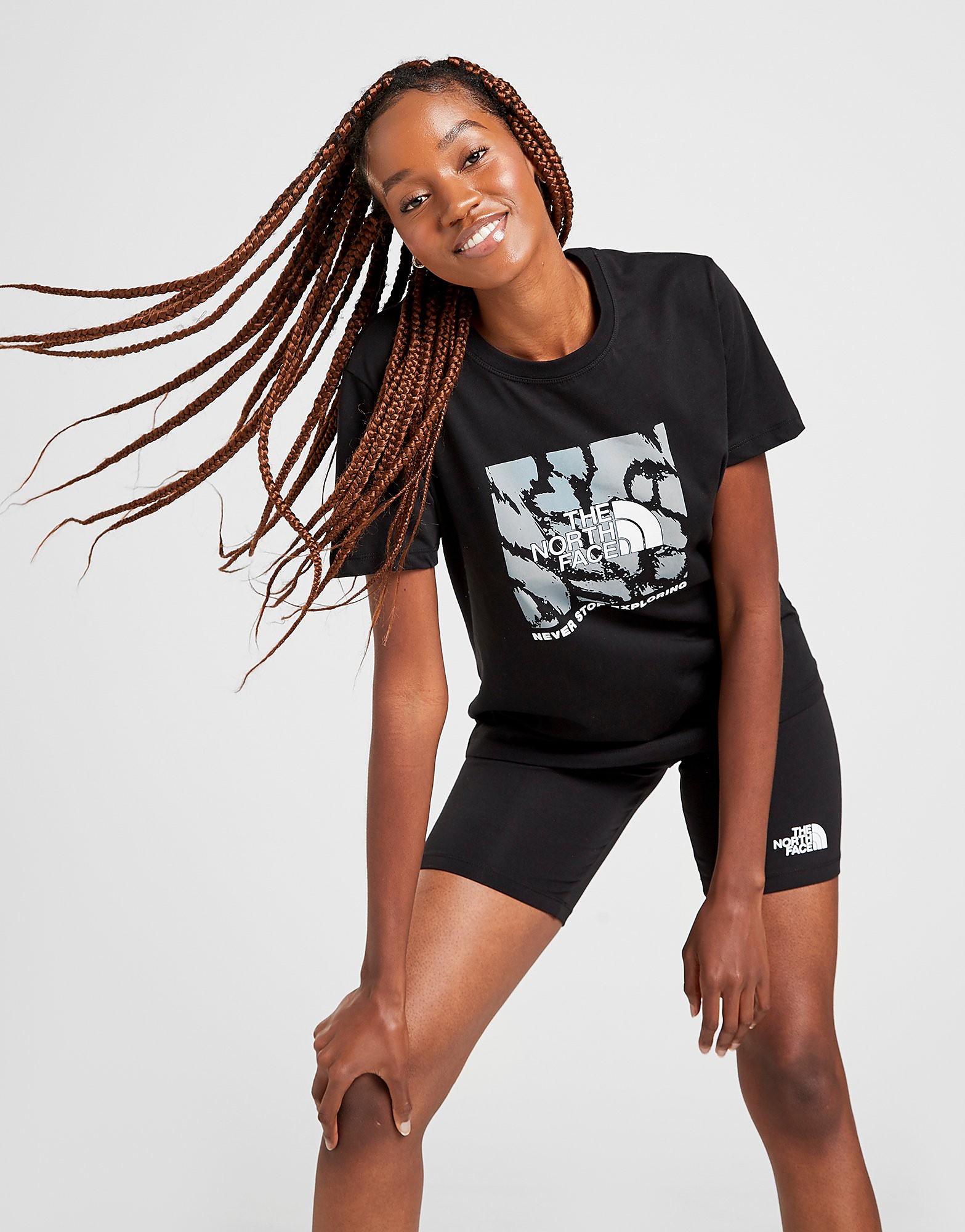 

The North Face Leopard Graphic Boyfriend T-Shirt - Only at JD - BLACK - Womens, BLACK